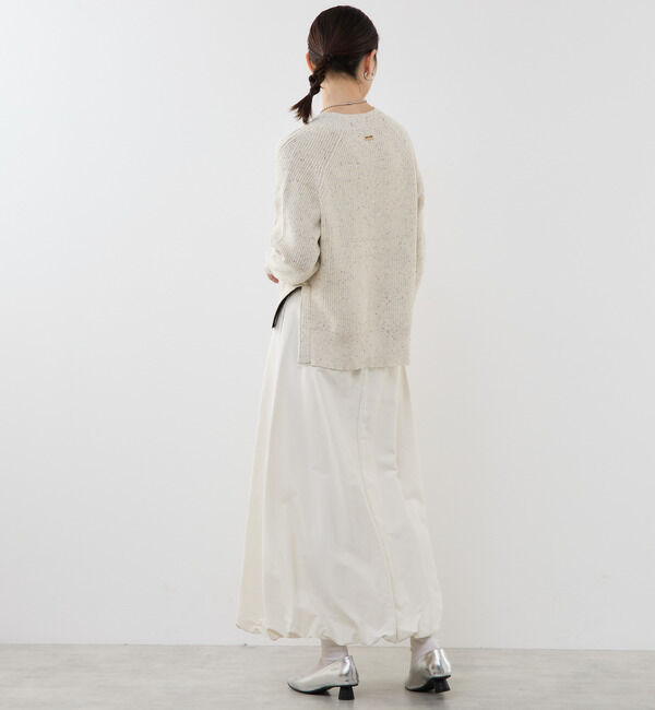 Soffitto「コットン片畦編みネップニット」|ニット・セーター|