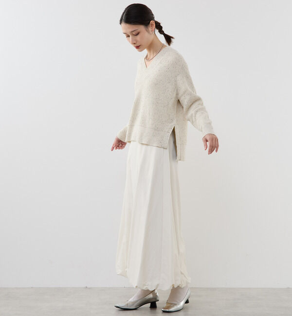 Soffitto「コットン片畦編みネップニット」|ニット・セーター|