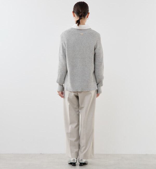 Soffitto「コットン片畦編みネップニット」|ニット・セーター|