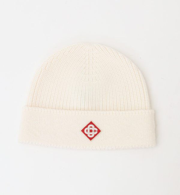 A_「【CASABLANCA/カサブランカ】WOOL KNIT CAP」|ニット帽|ホワイト