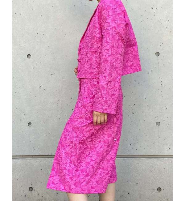 A_「【BAUM UND PFERDGARTEN/バウムウンドヘルガーテン】フラワージャカードサイドスリットスカート」|スカート|