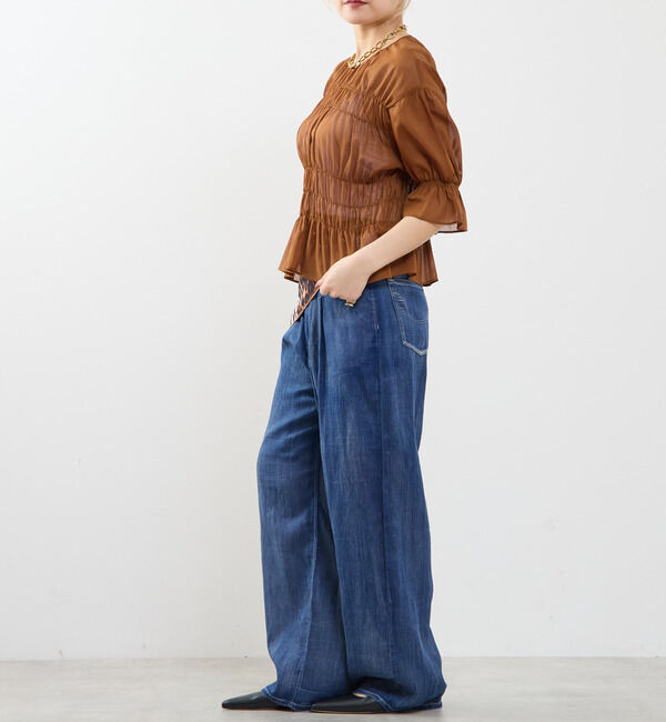 SOFFITTO「オーガニックコットンシャーリングブラウス」|シャツ・ブラウス|