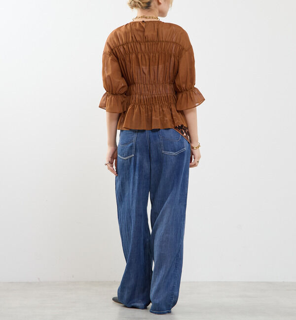 SOFFITTO「オーガニックコットンシャーリングブラウス」|シャツ・ブラウス|