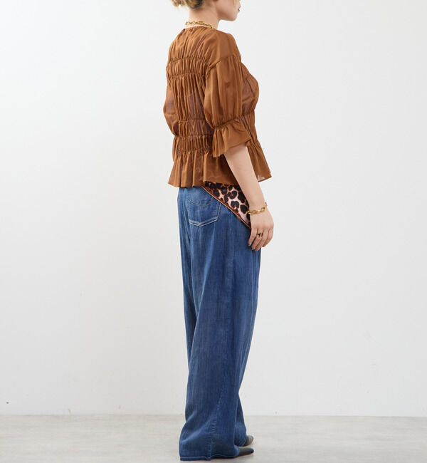 SOFFITTO「オーガニックコットンシャーリングブラウス」|シャツ・ブラウス|