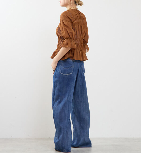 SOFFITTO「オーガニックコットンシャーリングブラウス」|シャツ・ブラウス|