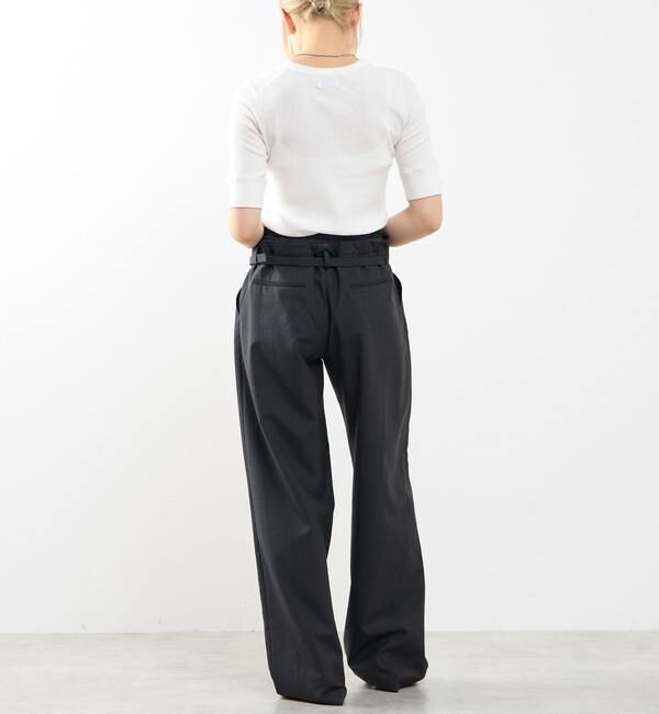 SOFFITTO「ランダムリブ5分袖Tシャツ」|Tシャツ・カットソー|