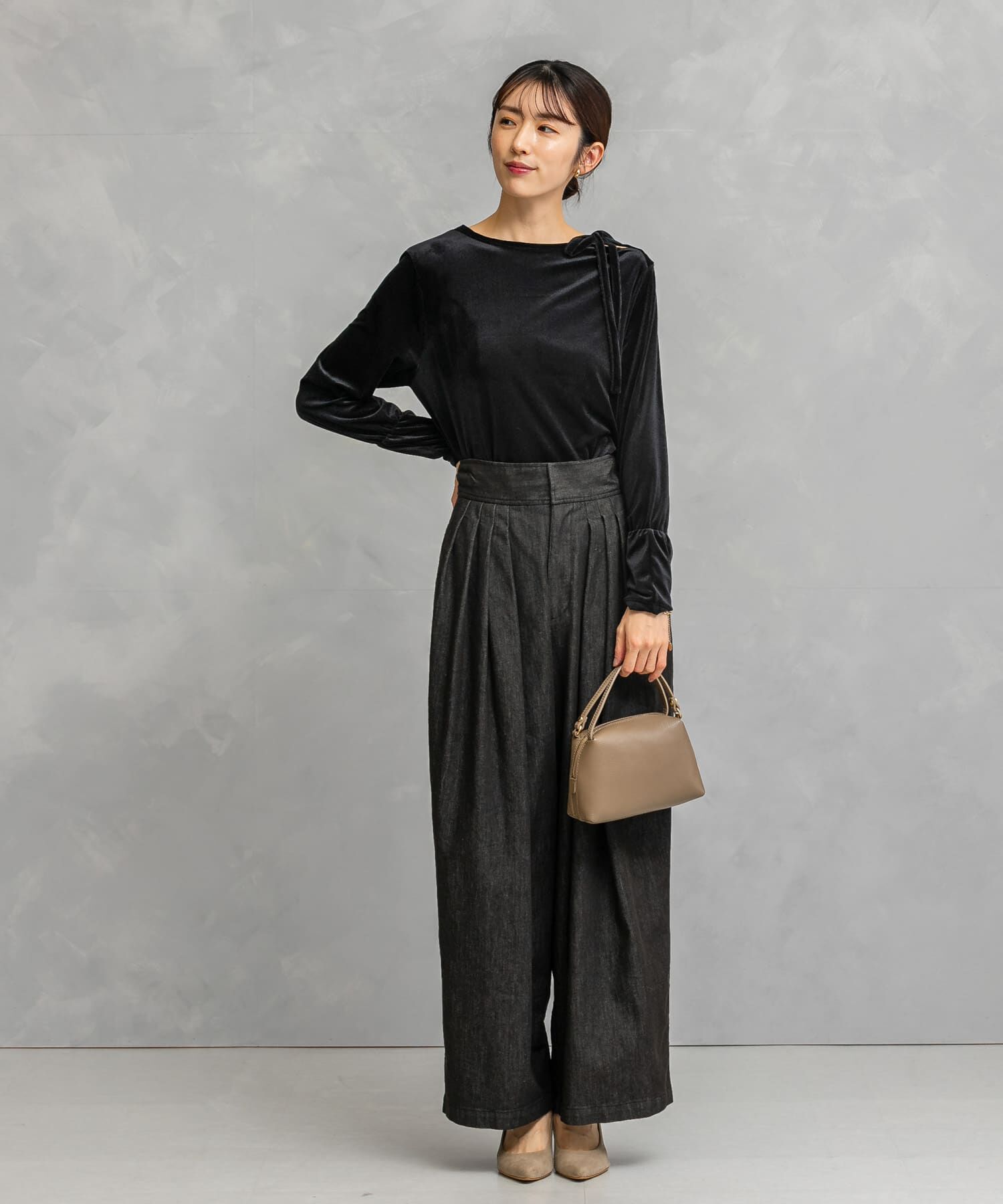 URBAN RESEARCH ROSSO「シアーベロアスリットデザインカットソー」|Tシャツ・カットソー|