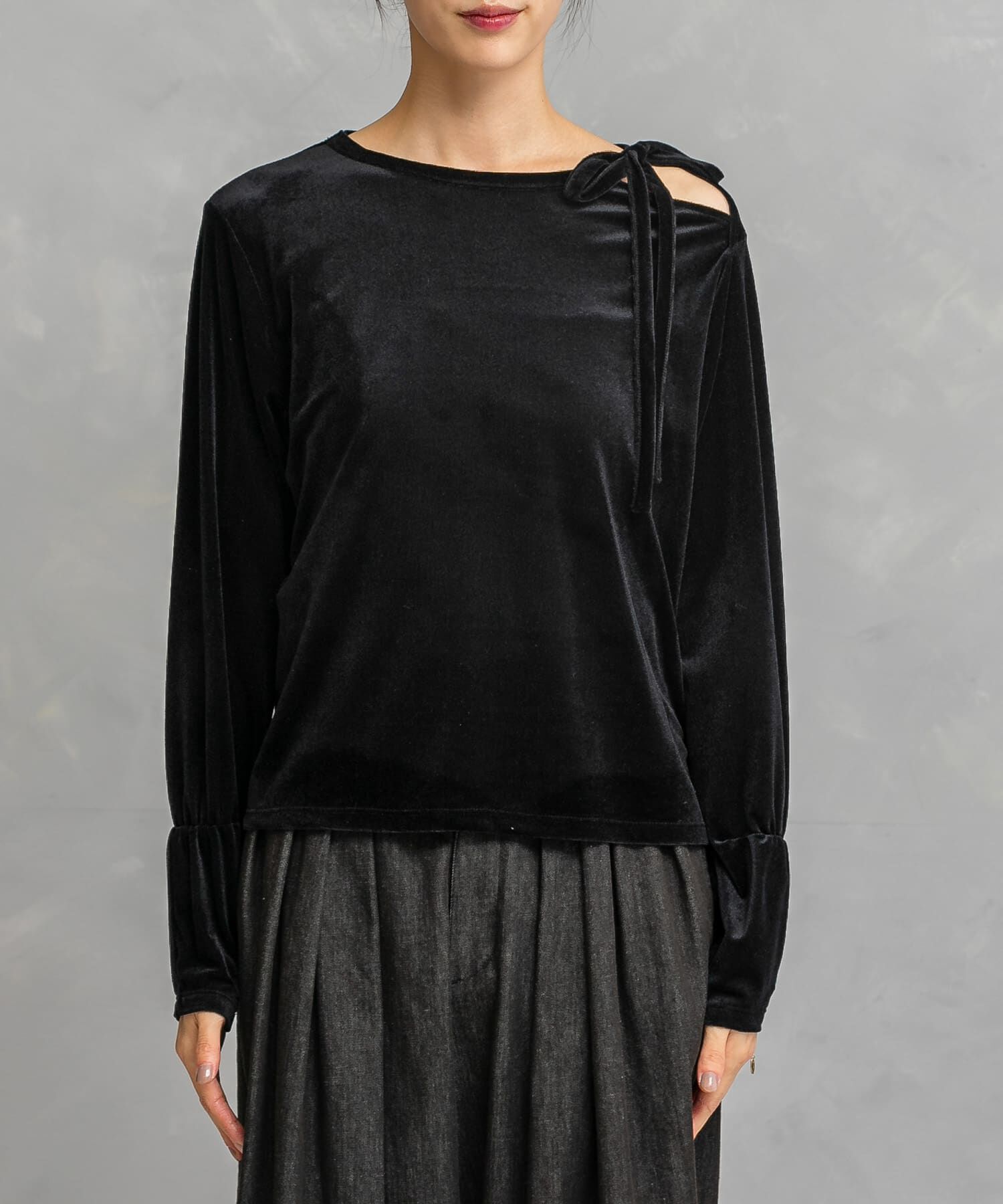 URBAN RESEARCH ROSSO「シアーベロアスリットデザインカットソー」|Tシャツ・カットソー|