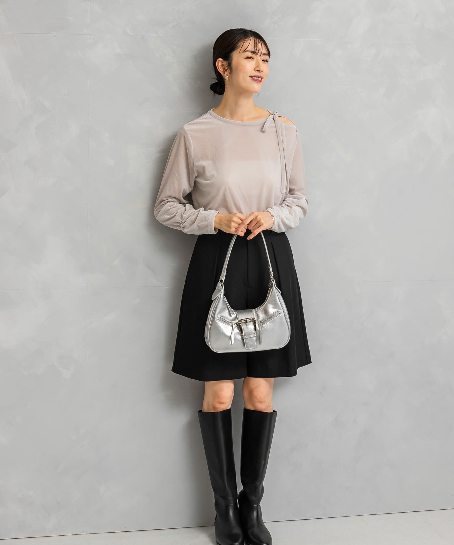 URBAN RESEARCH ROSSO「シアーベロアスリットデザインカットソー」|Tシャツ・カットソー|