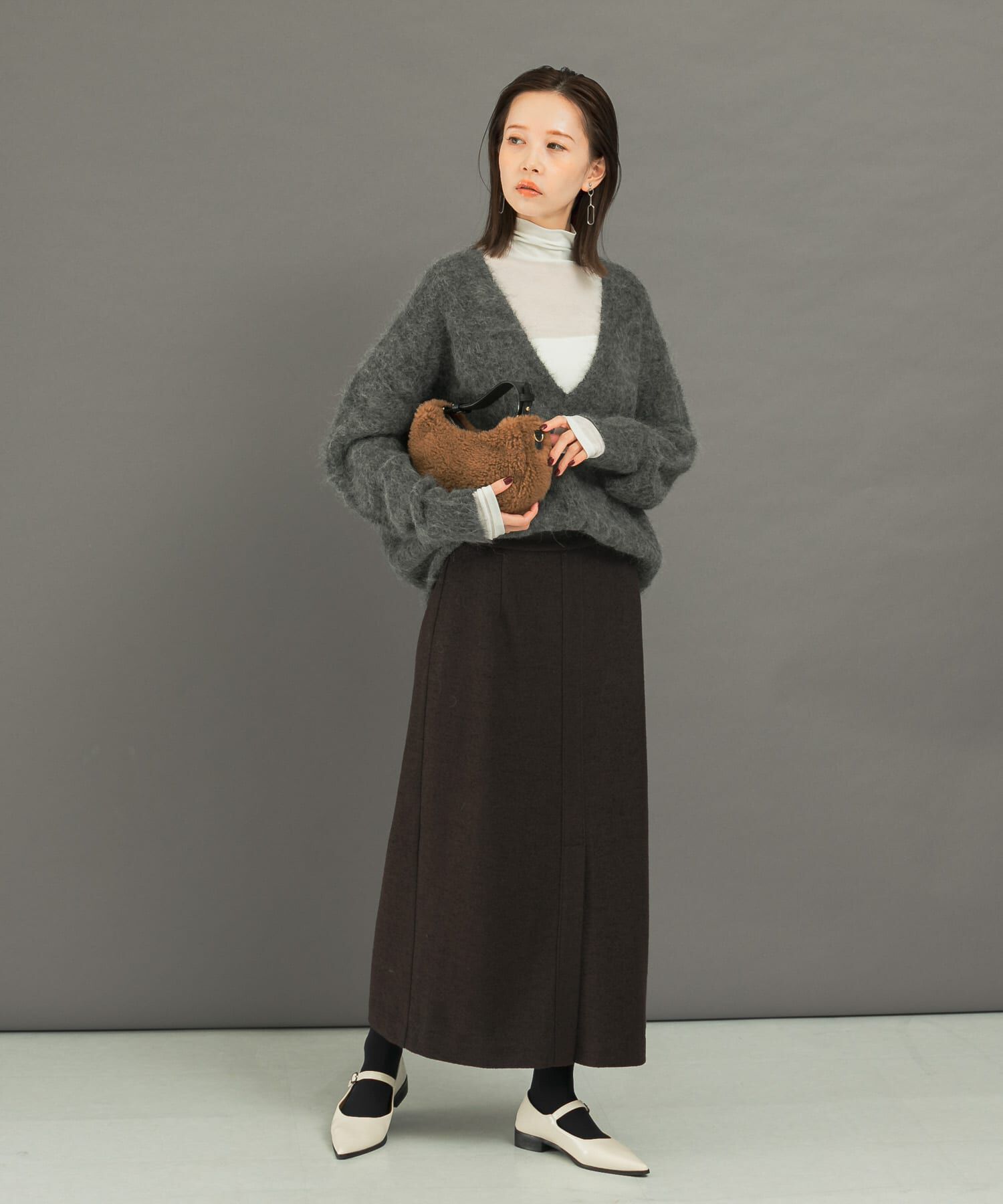 URBAN RESEARCH ROSSO「ウール混ブークレストレートスカート」|スカート|