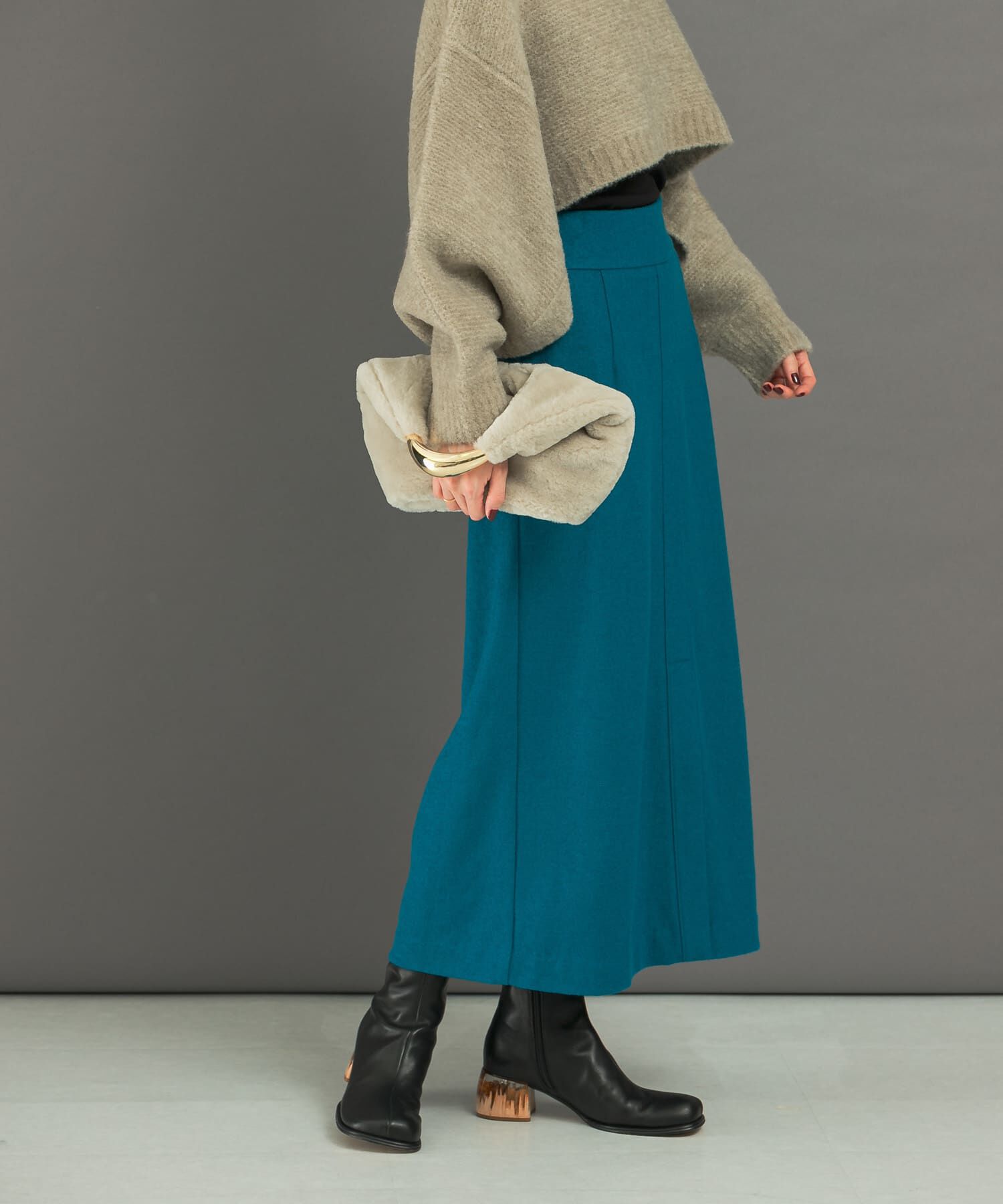 URBAN RESEARCH ROSSO「ウール混ブークレストレートスカート」|スカート|