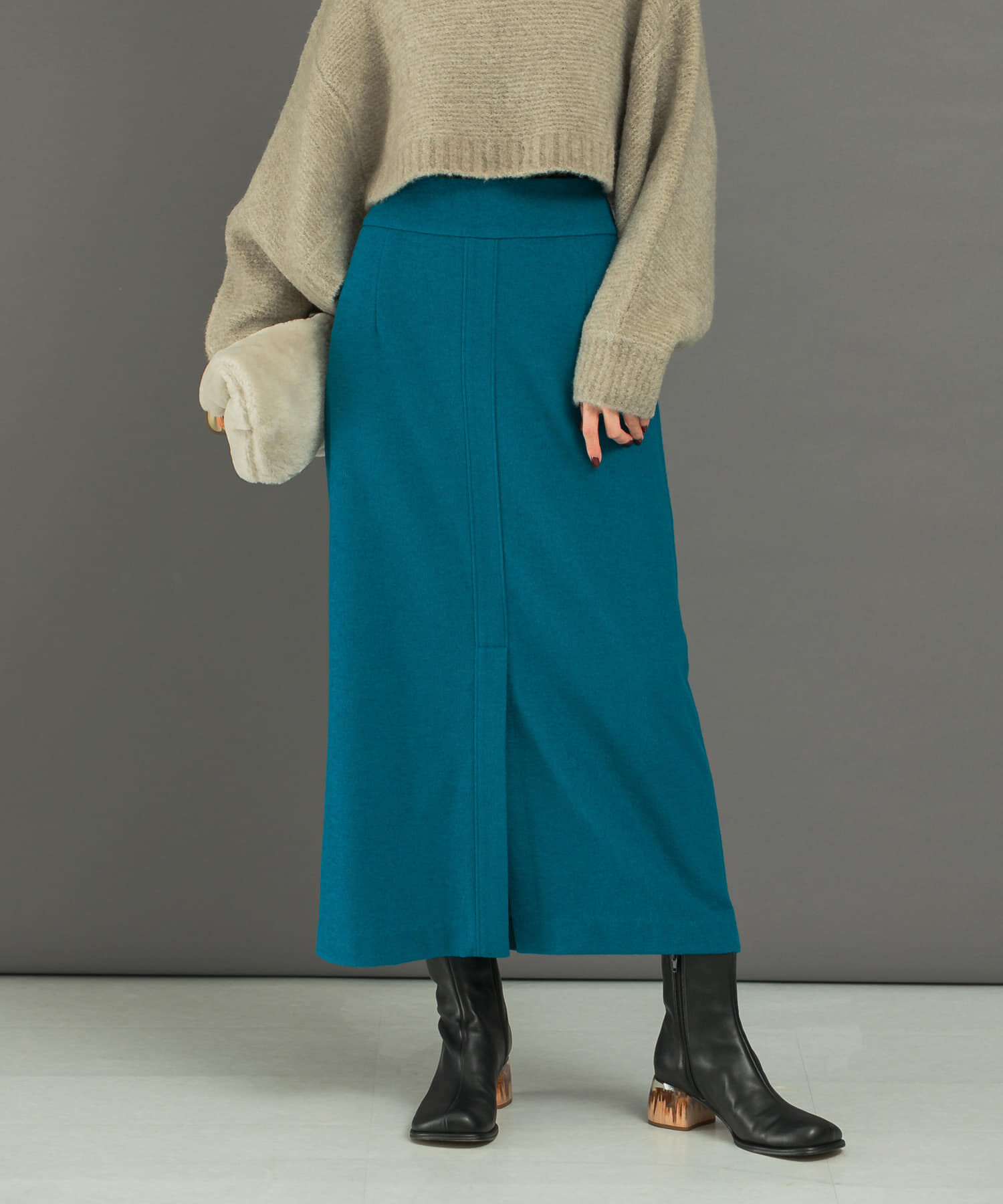 URBAN RESEARCH ROSSO「ウール混ブークレストレートスカート」|スカート|