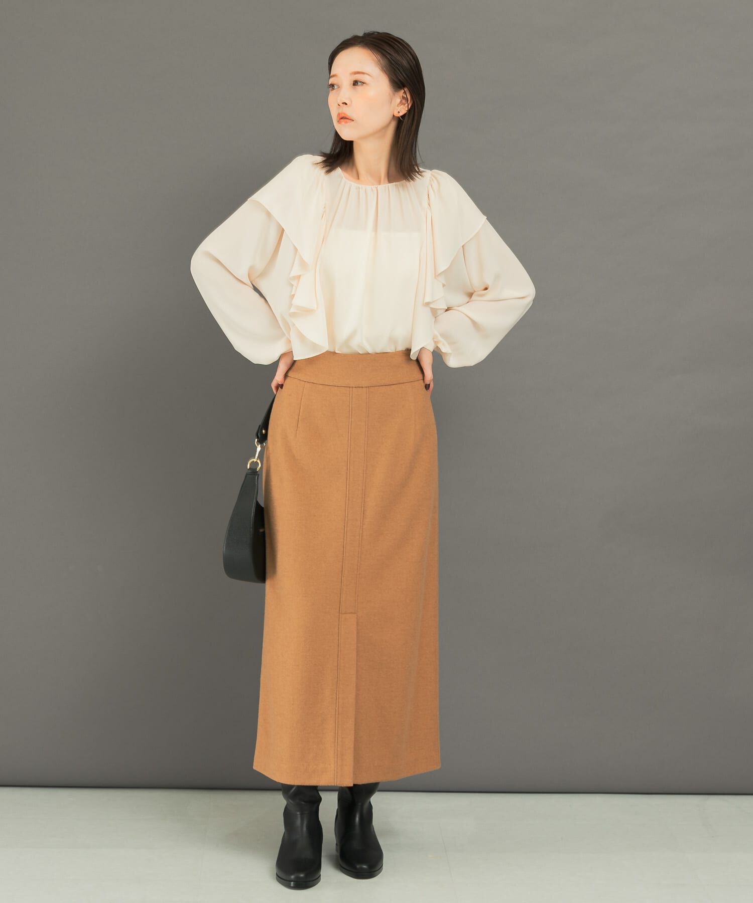 URBAN RESEARCH ROSSO「ウール混ブークレストレートスカート」|スカート|