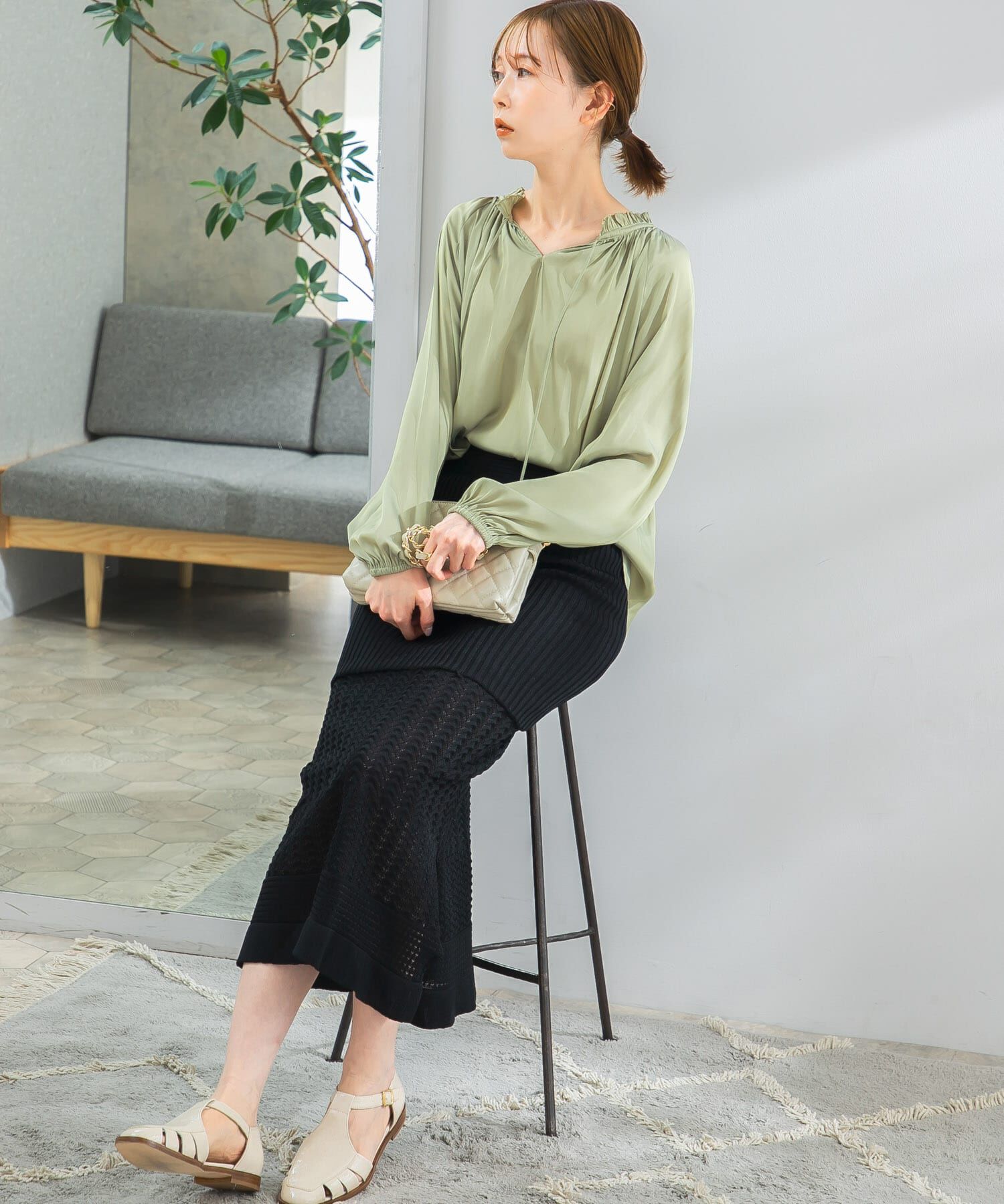 URBAN RESEARCH ROSSO「TRICOTE　PATTERN SKIRT」|スカート|