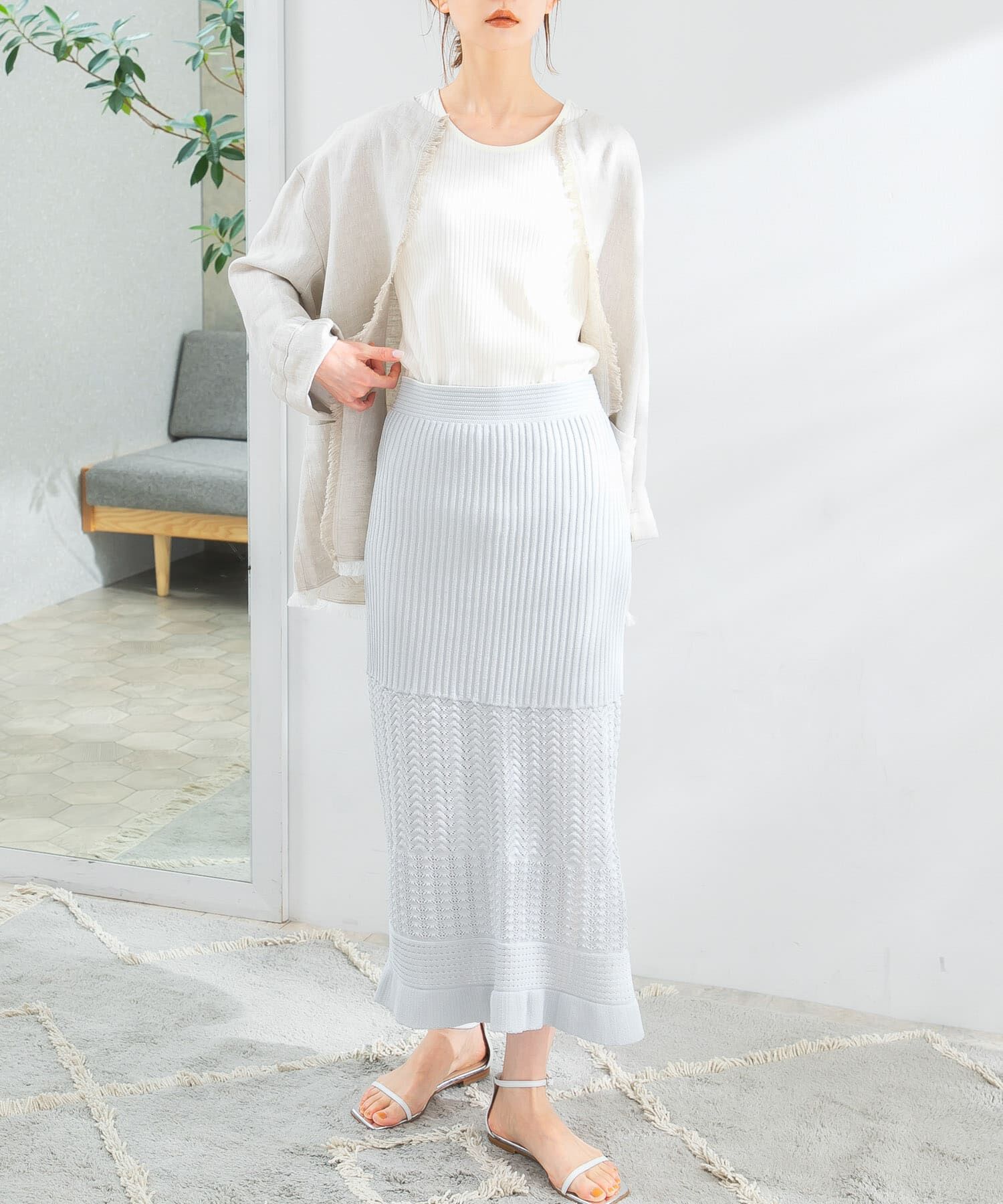 URBAN RESEARCH ROSSO「TRICOTE　PATTERN SKIRT」|スカート|