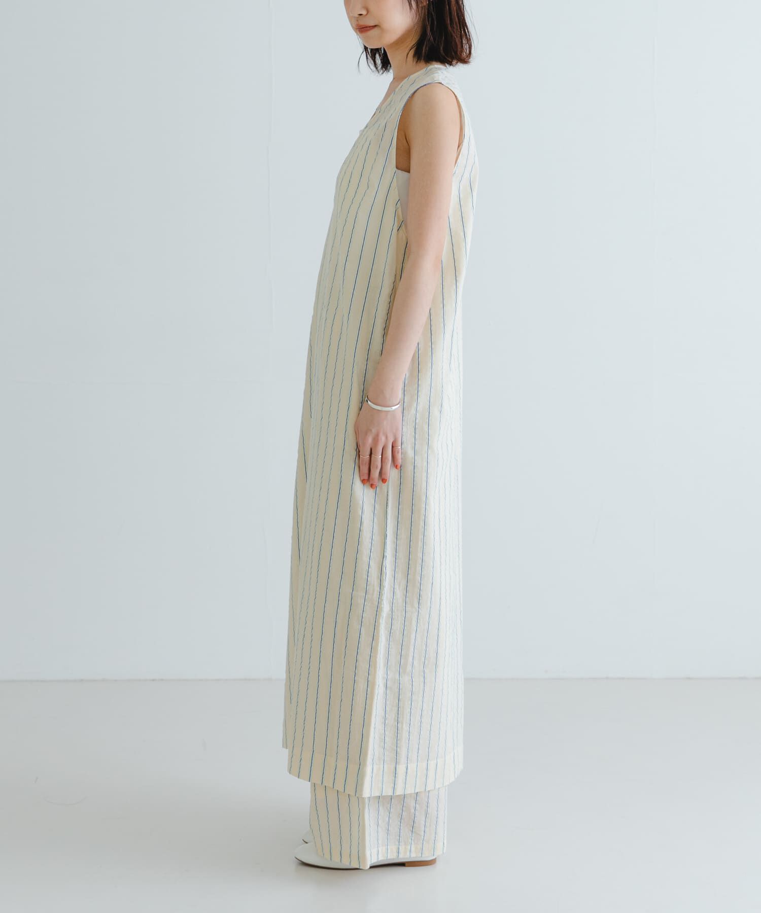 URBAN RESEARCH「new basic　インドコットンサッカーストライプワンピース」|ワンピース|