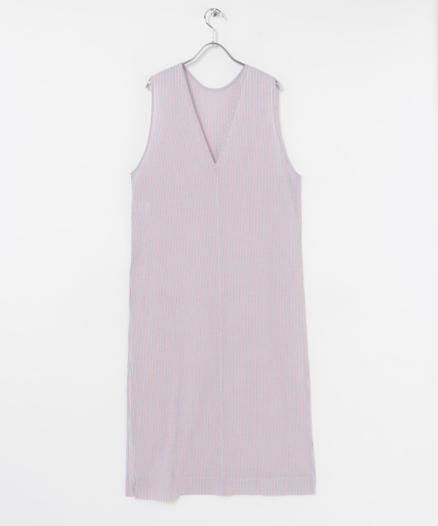 URBAN RESEARCH「new basic　インドコットンサッカーストライプワンピース」|ワンピース|