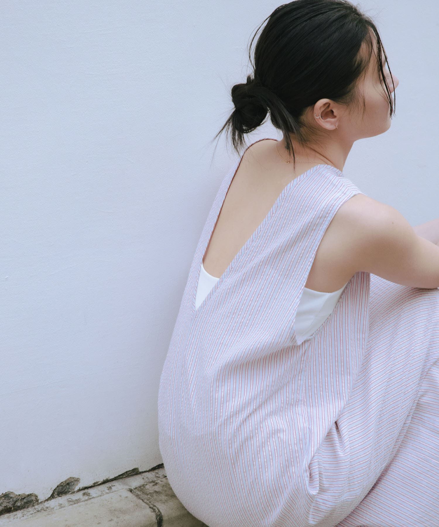 URBAN RESEARCH「new basic　インドコットンサッカーストライプワンピース」|ワンピース|