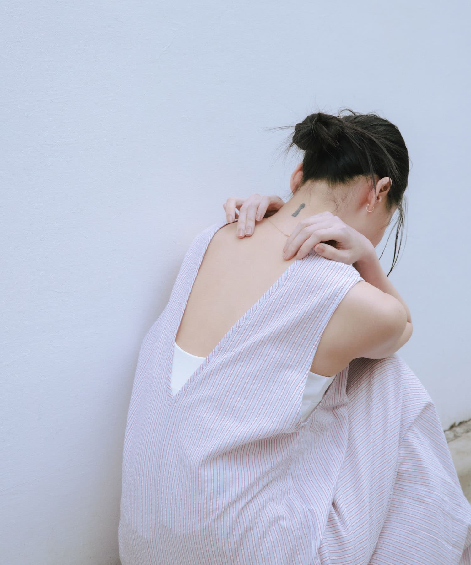 URBAN RESEARCH「new basic　インドコットンサッカーストライプワンピース」|ワンピース|