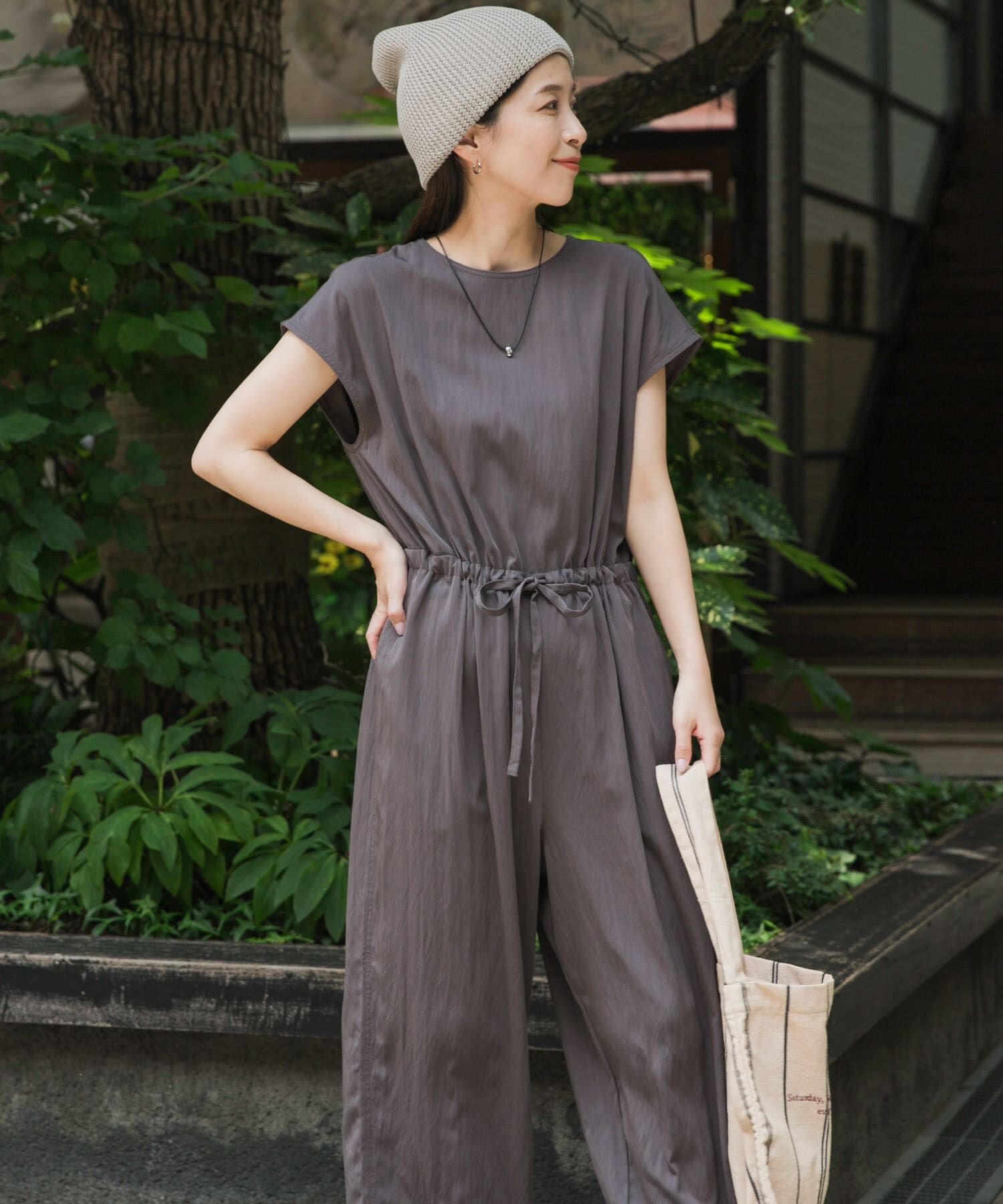 URBAN RESEARCH DOORS「『UVカット/接触冷感/吸水速乾』ドロストオールインワン」|スカート|