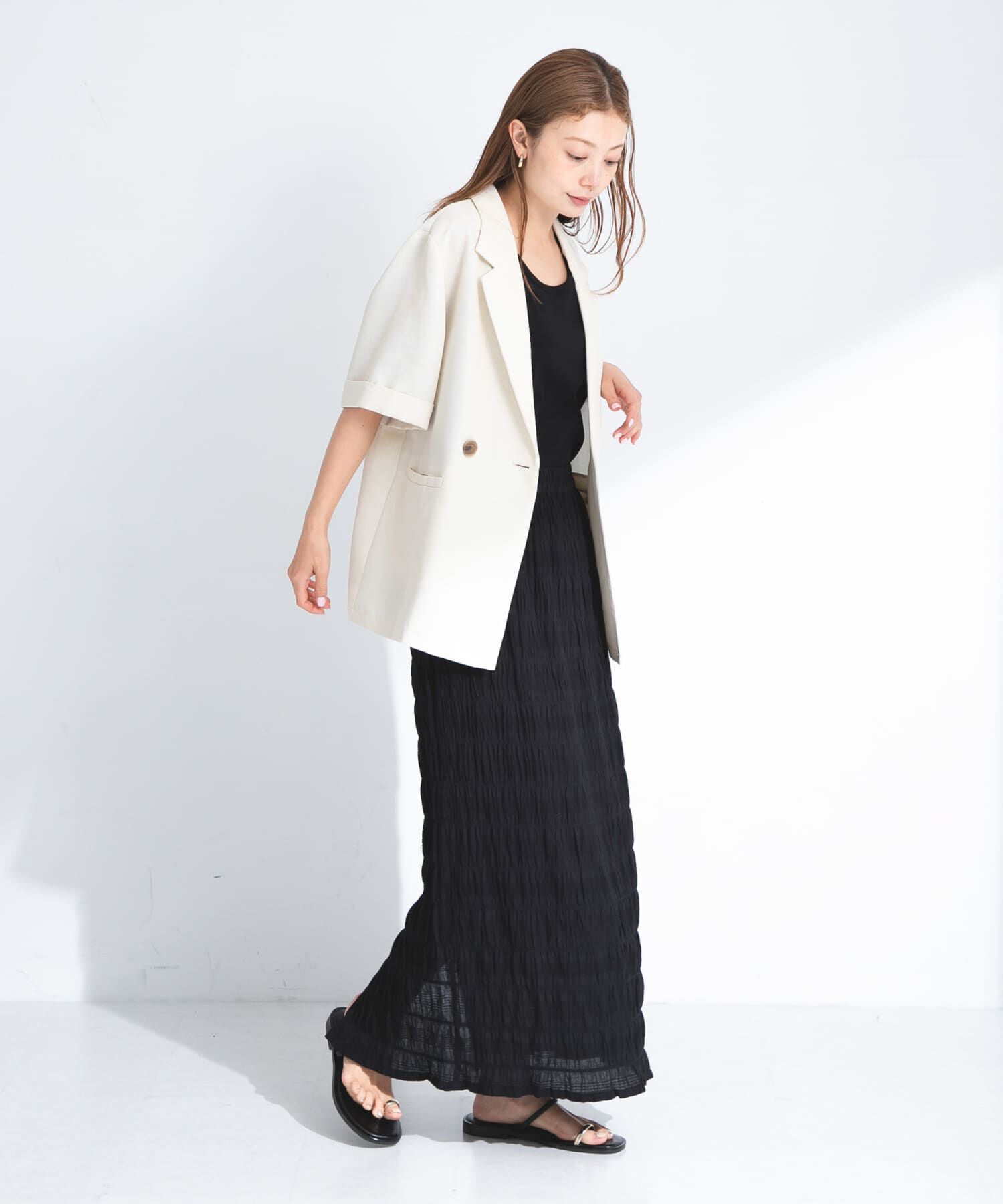 Sonny Label 「コットンシャーリングIラインスカート」|スカート|