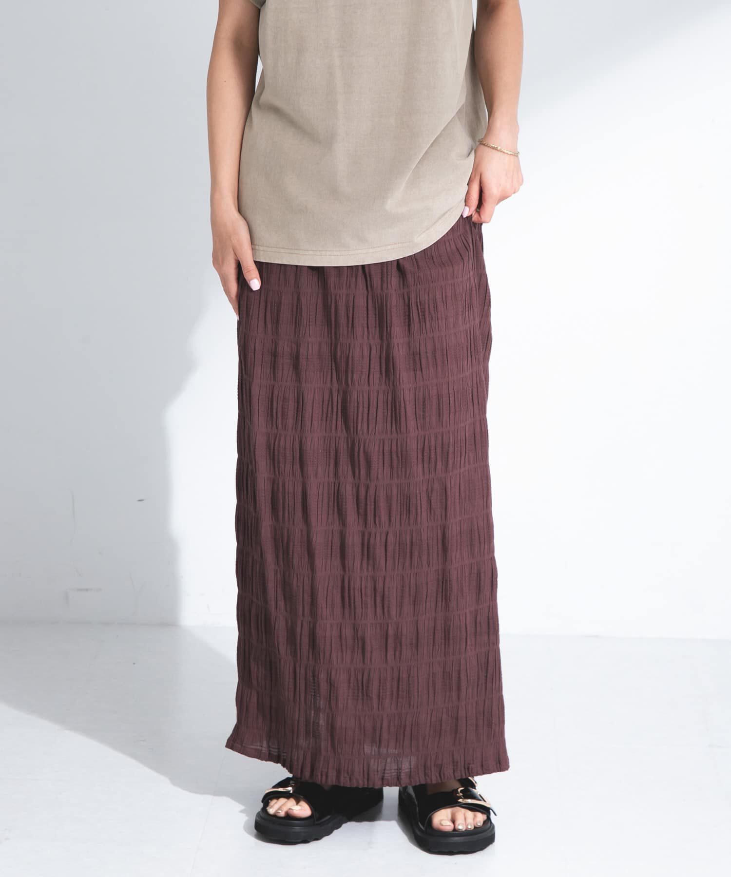 Sonny Label 「コットンシャーリングIラインスカート」|スカート|