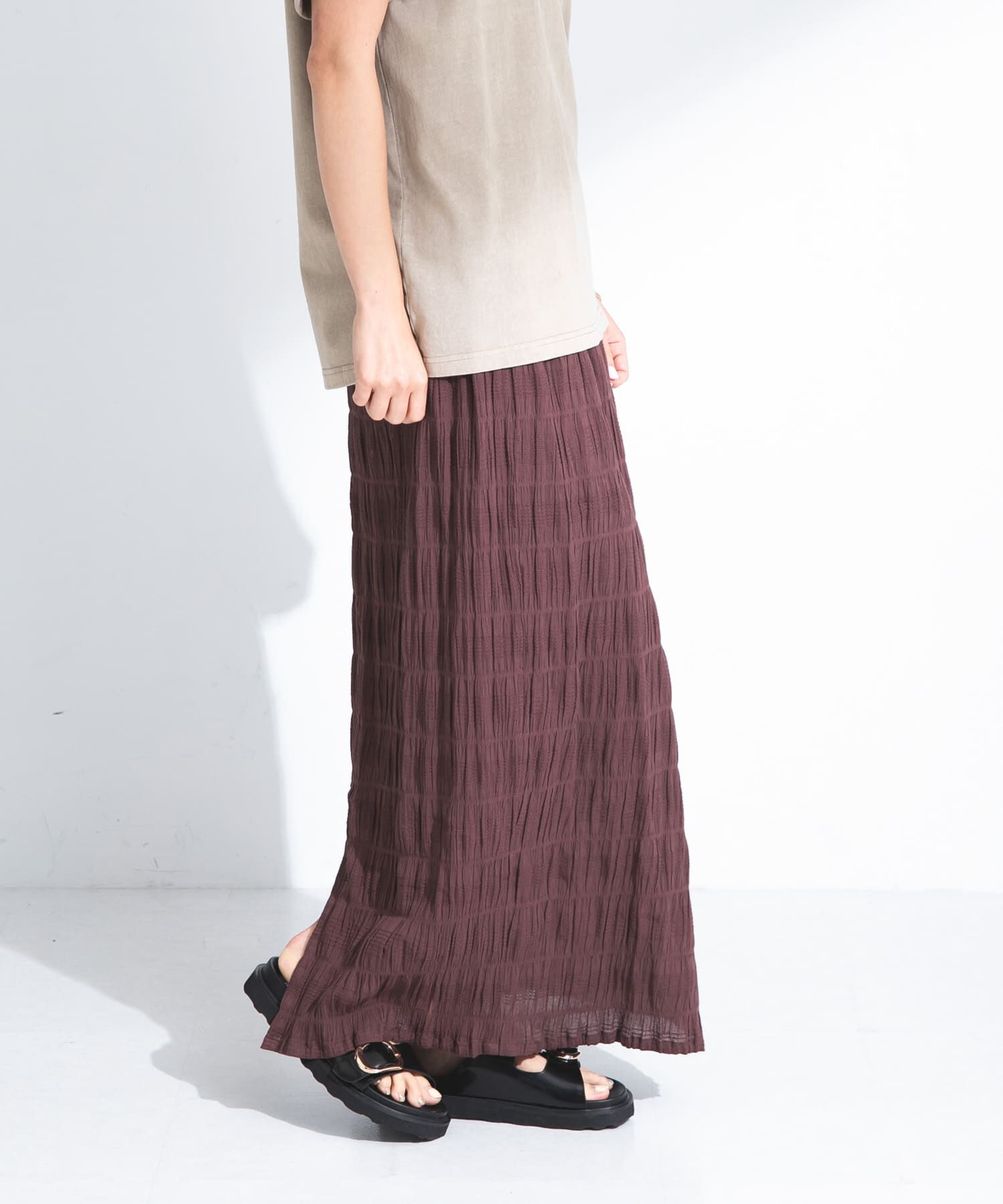 Sonny Label 「コットンシャーリングIラインスカート」|スカート|