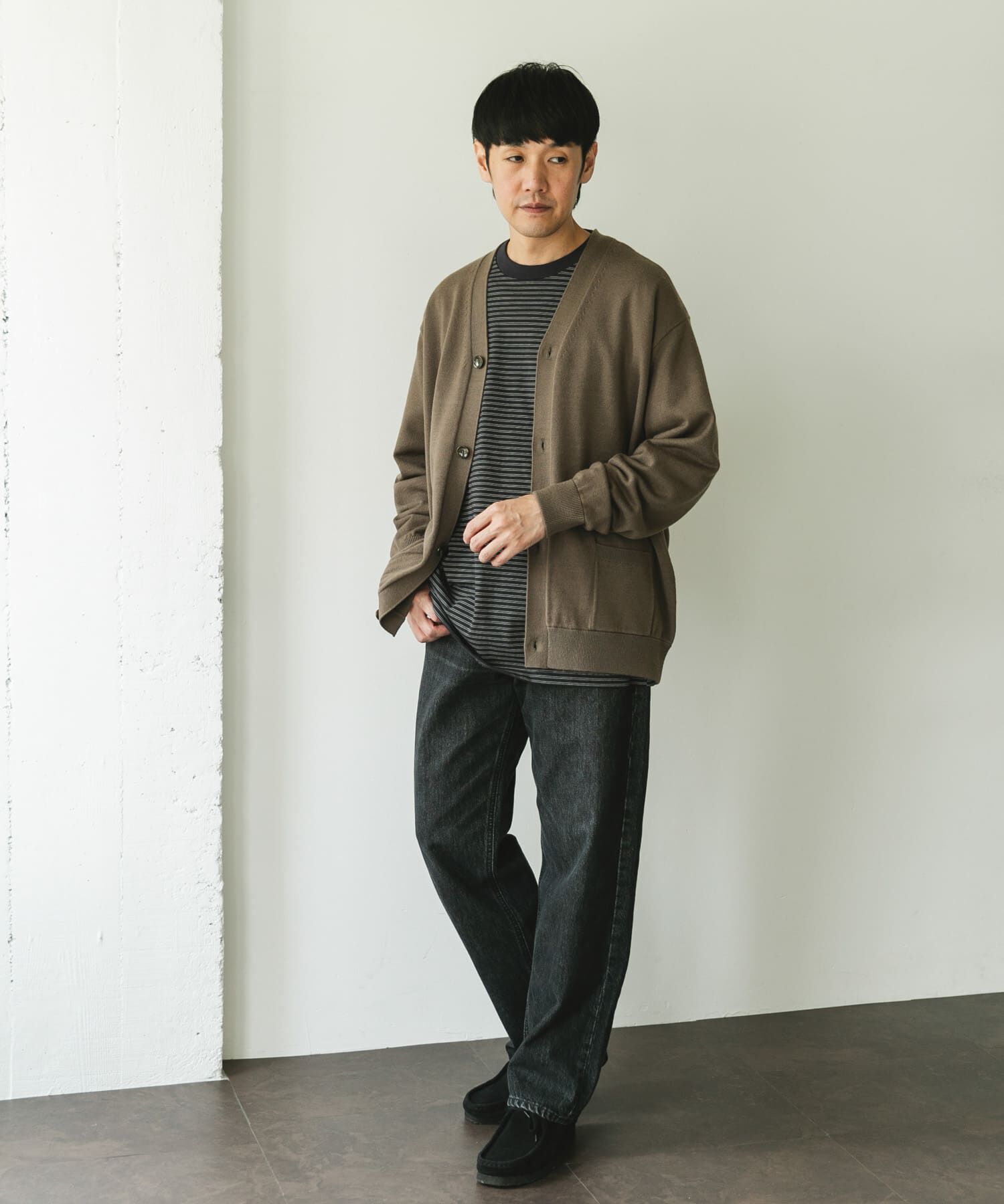 URBAN RESEARCH DOORS「『XLｻｲｽﾞ/WEB限定/仁村紗和さん着用』『UR TECH 200日ﾆｯﾄ』Vﾈｯｸｶｰ」|カーディガン|