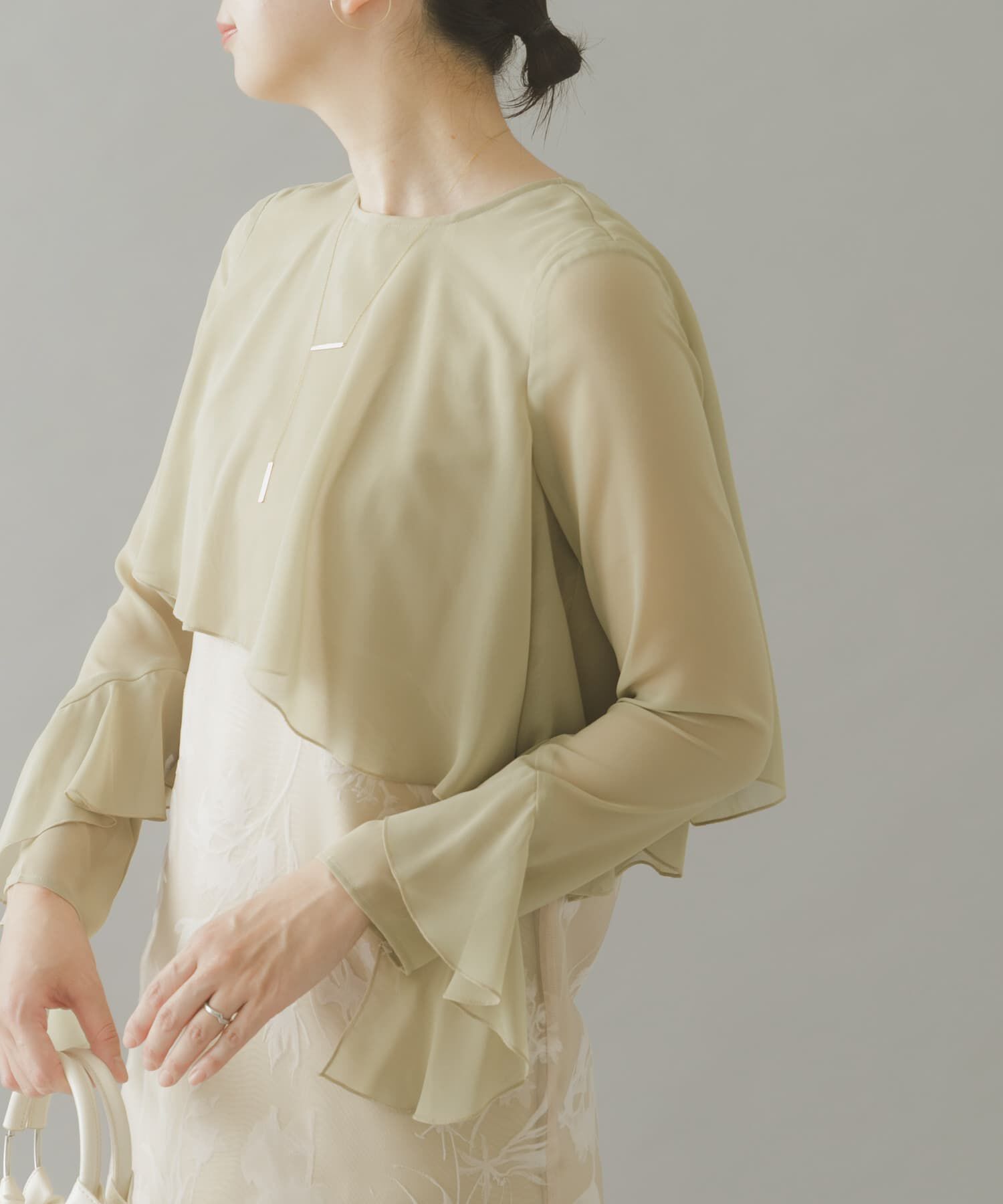 URBAN RESEARCH ROSSO「kaene　アシメフレアボレロドッキングドレス」|ワンピース|