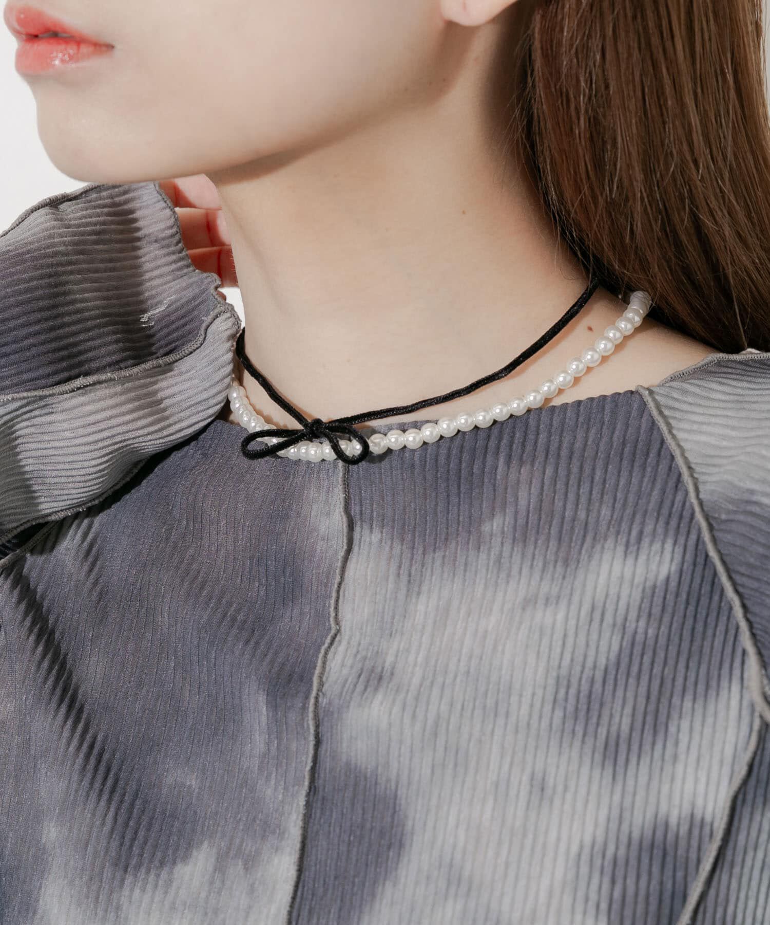 SMELLY「パールベロア２セットネックレス」|ネックレス|