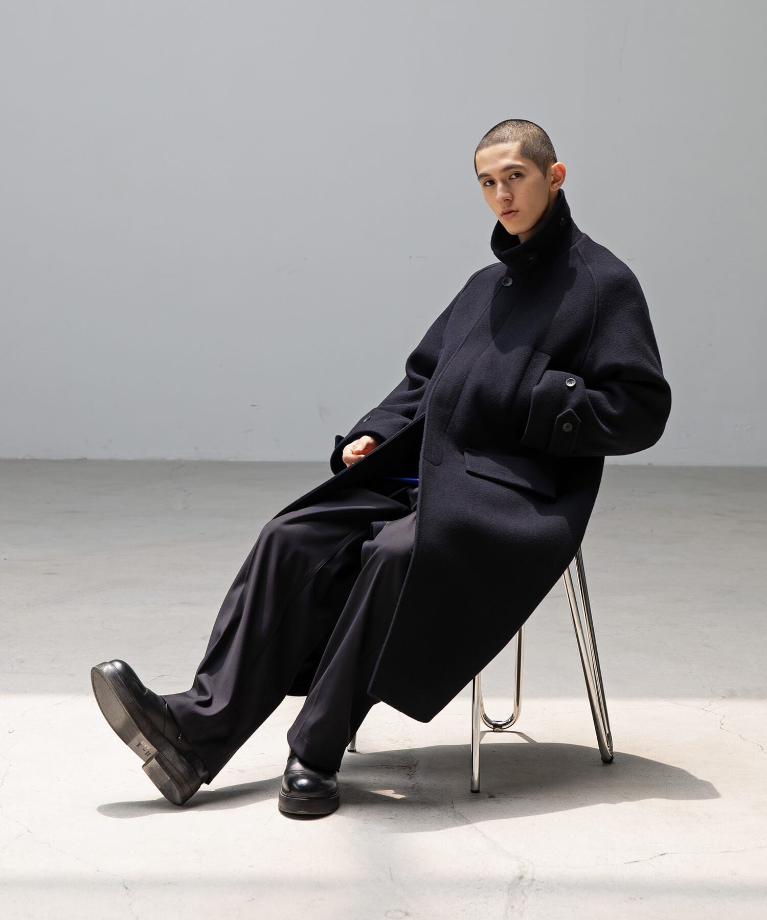 URBAN RESEARCH「ANOTHER OFFICE　Voyager Bold Balmacaan Coat」|ノーカラーコート|