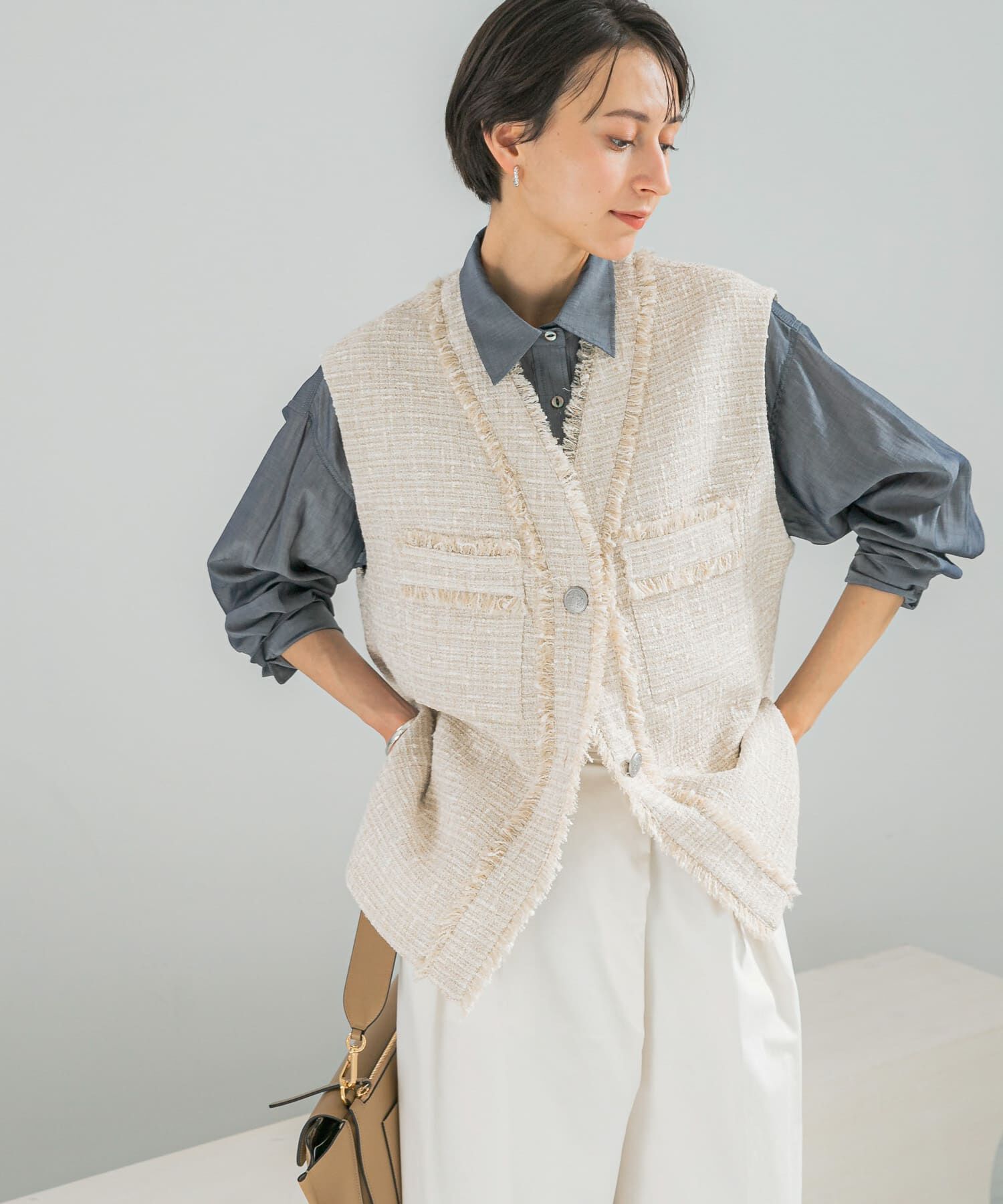 URBAN RESEARCH ROSSO「ツイードオーバージレ」|ベスト・ジレ|