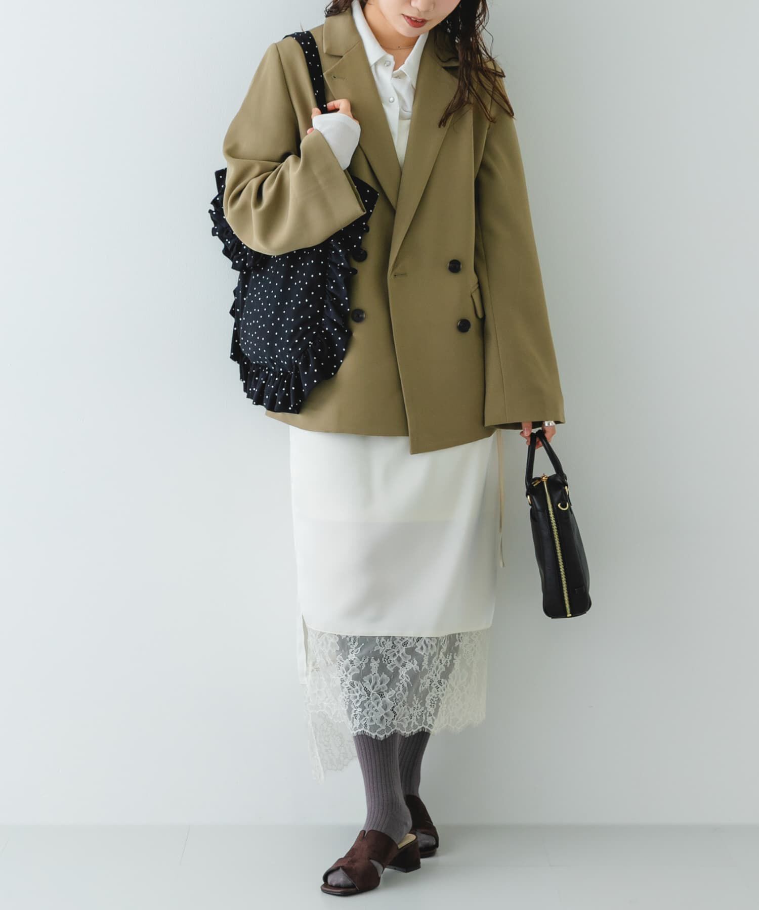 RODE SKO「シュシュセットサイドフリルトート」|トートバッグ|