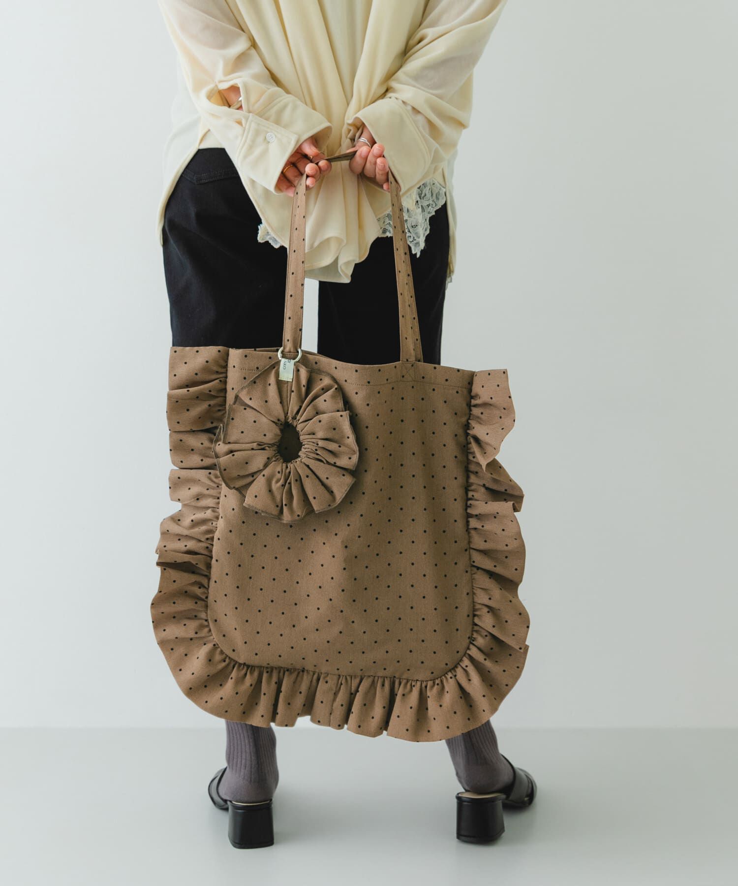 RODE SKO「シュシュセットサイドフリルトート」|トートバッグ|