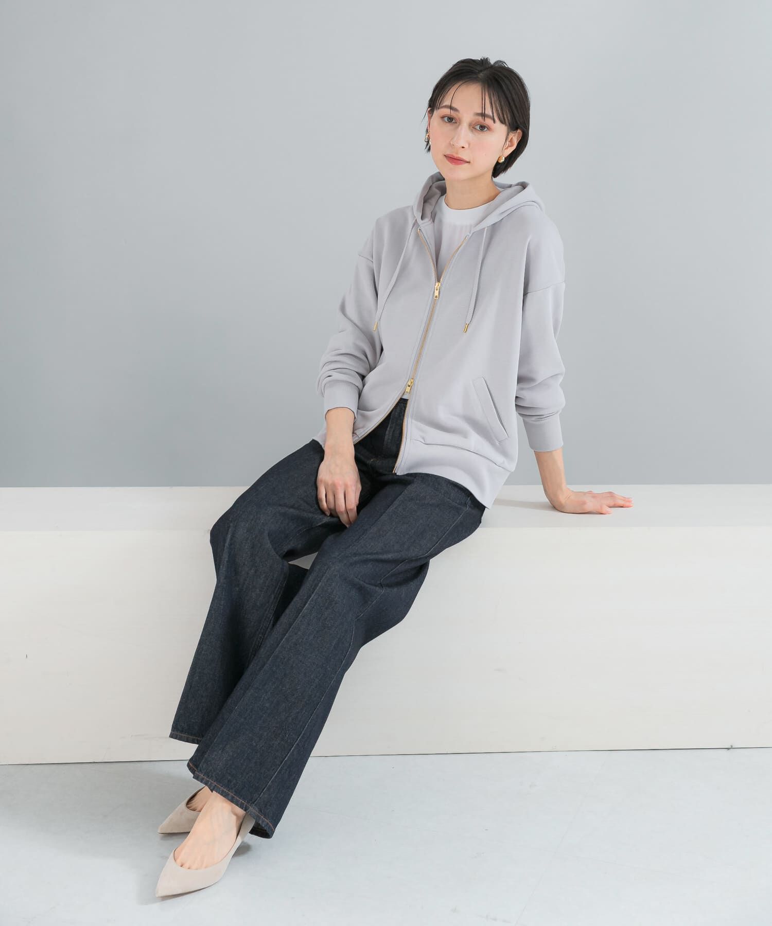 URBAN RESEARCH ROSSO「『WEB限定』『UR TECH』オーバーZIPパーカー」|パーカー|