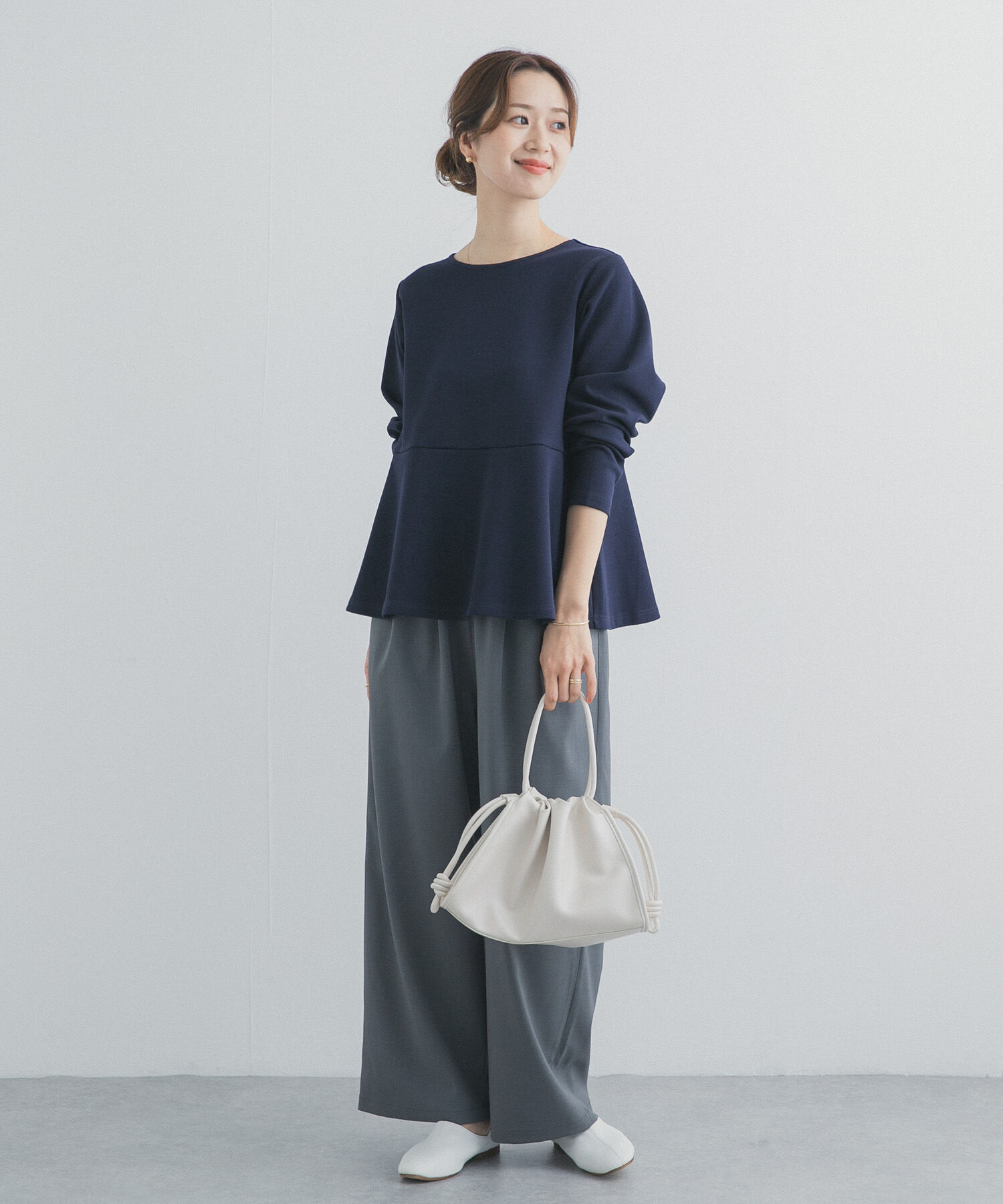 URBAN RESEARCH DOORS「ポンチペプラムプルオーバー」|Tシャツ・カットソー|