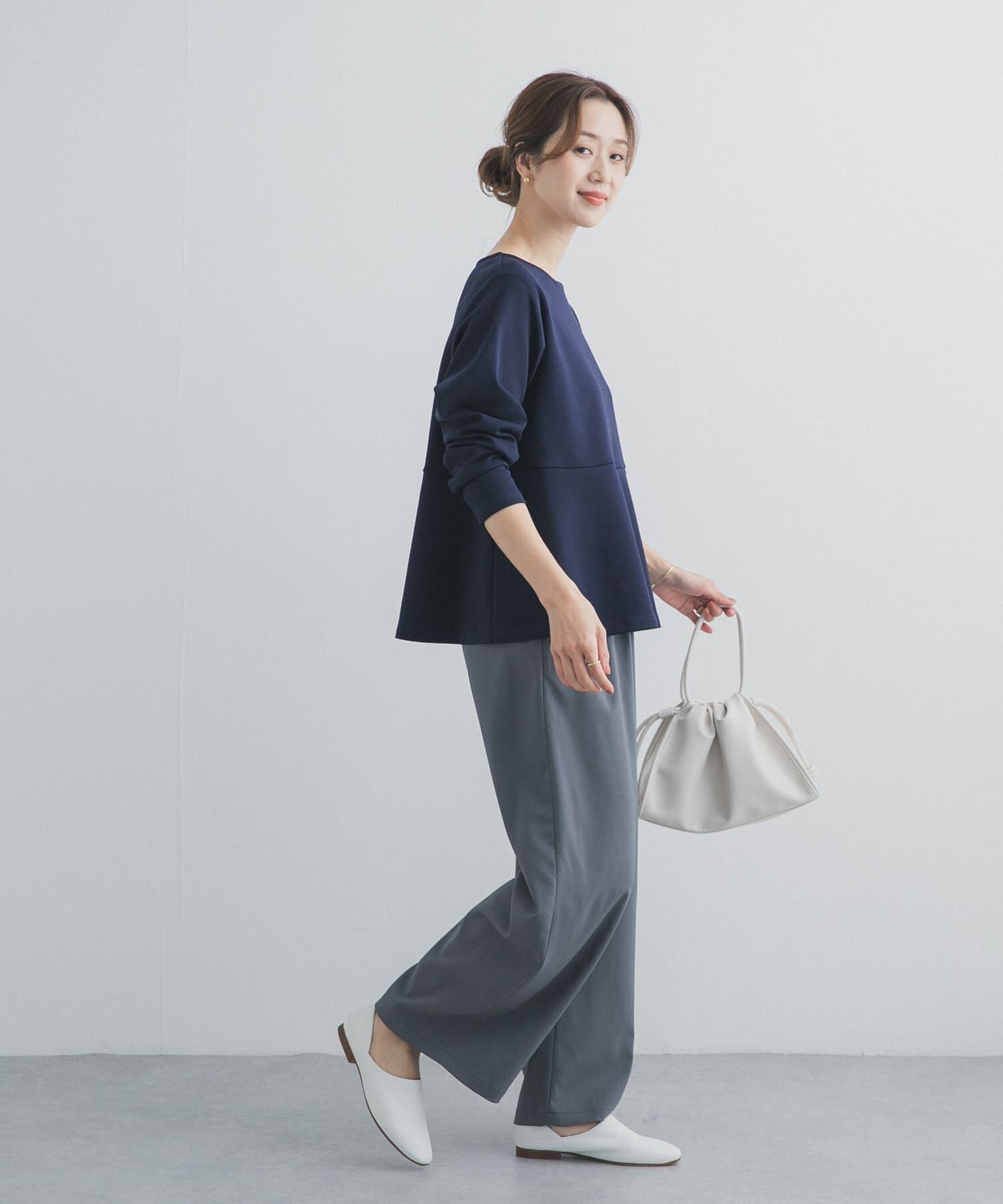 URBAN RESEARCH DOORS「ポンチペプラムプルオーバー」|Tシャツ・カットソー|