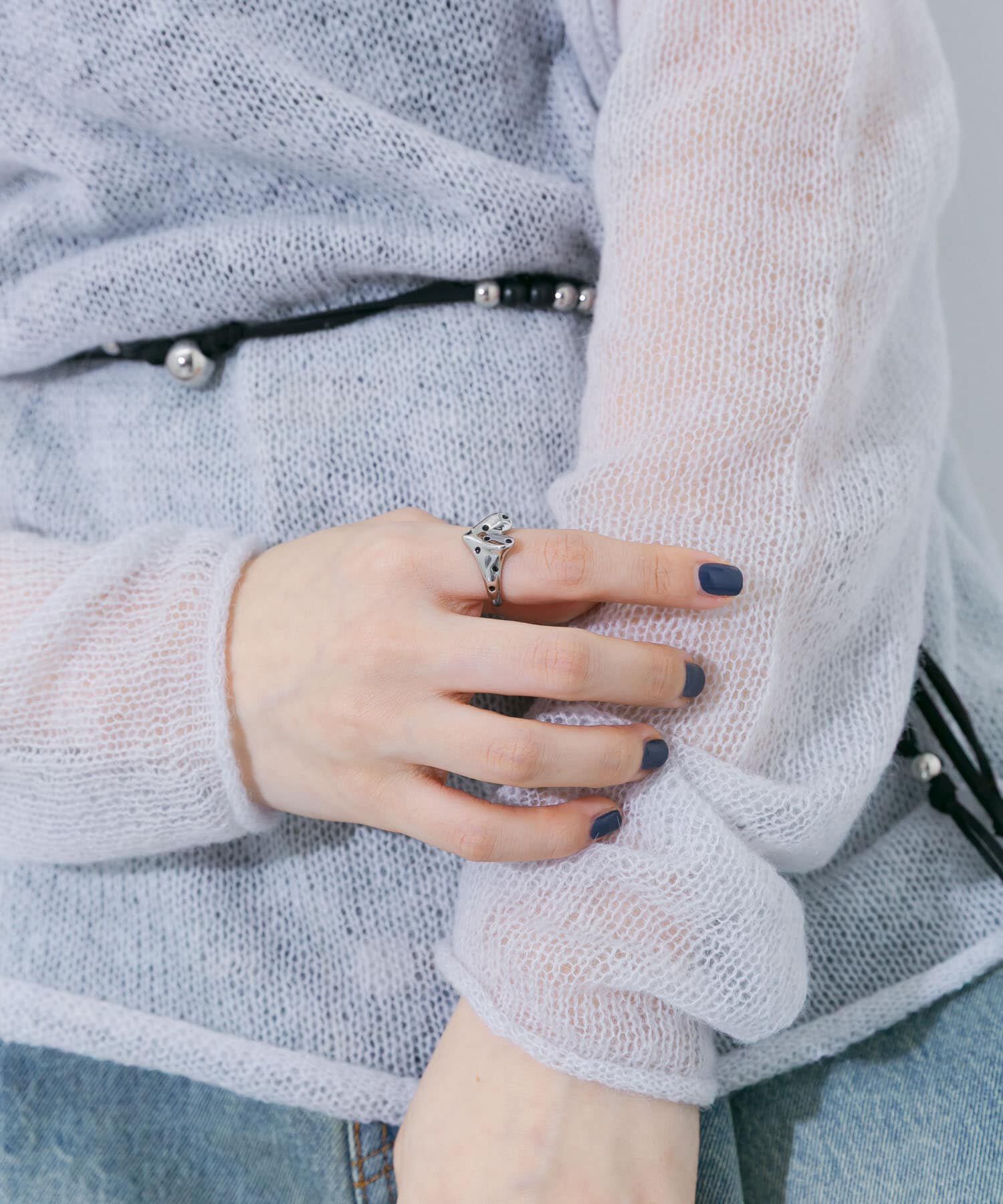 SMELLY「ドットメタルハートリング」|リング|