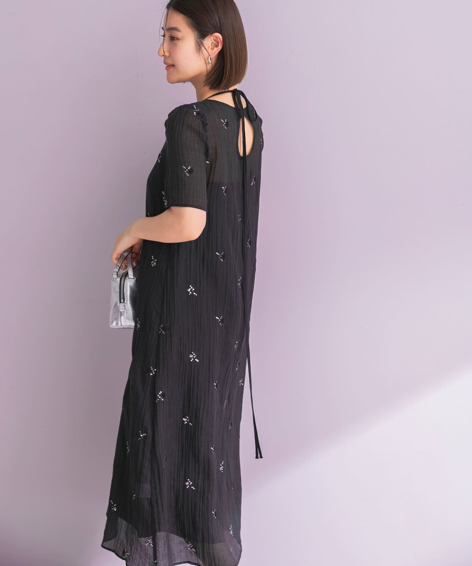 URBAN RESEARCH ROSSO「kaene　ビジューチュールホルターネックドレス」|ワンピース|