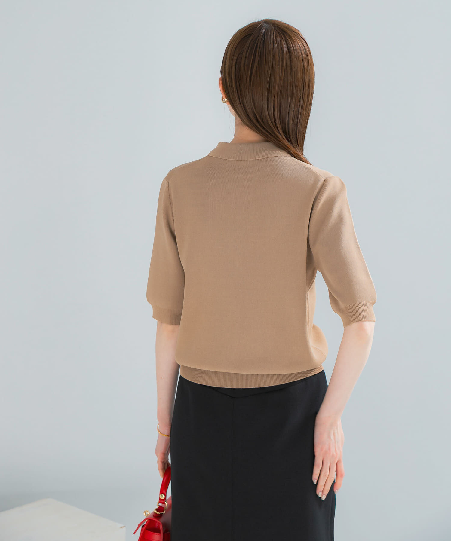 URBAN RESEARCH ROSSO「襟付コンパクト5分袖カーディガン」|カーディガン|