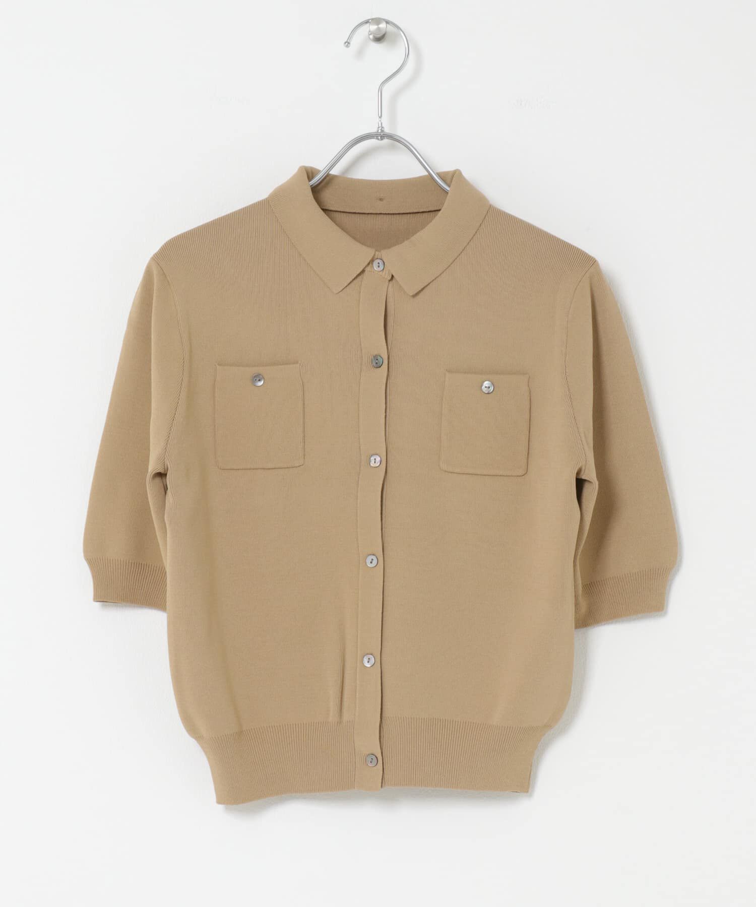 URBAN RESEARCH ROSSO「襟付コンパクト5分袖カーディガン」|カーディガン|