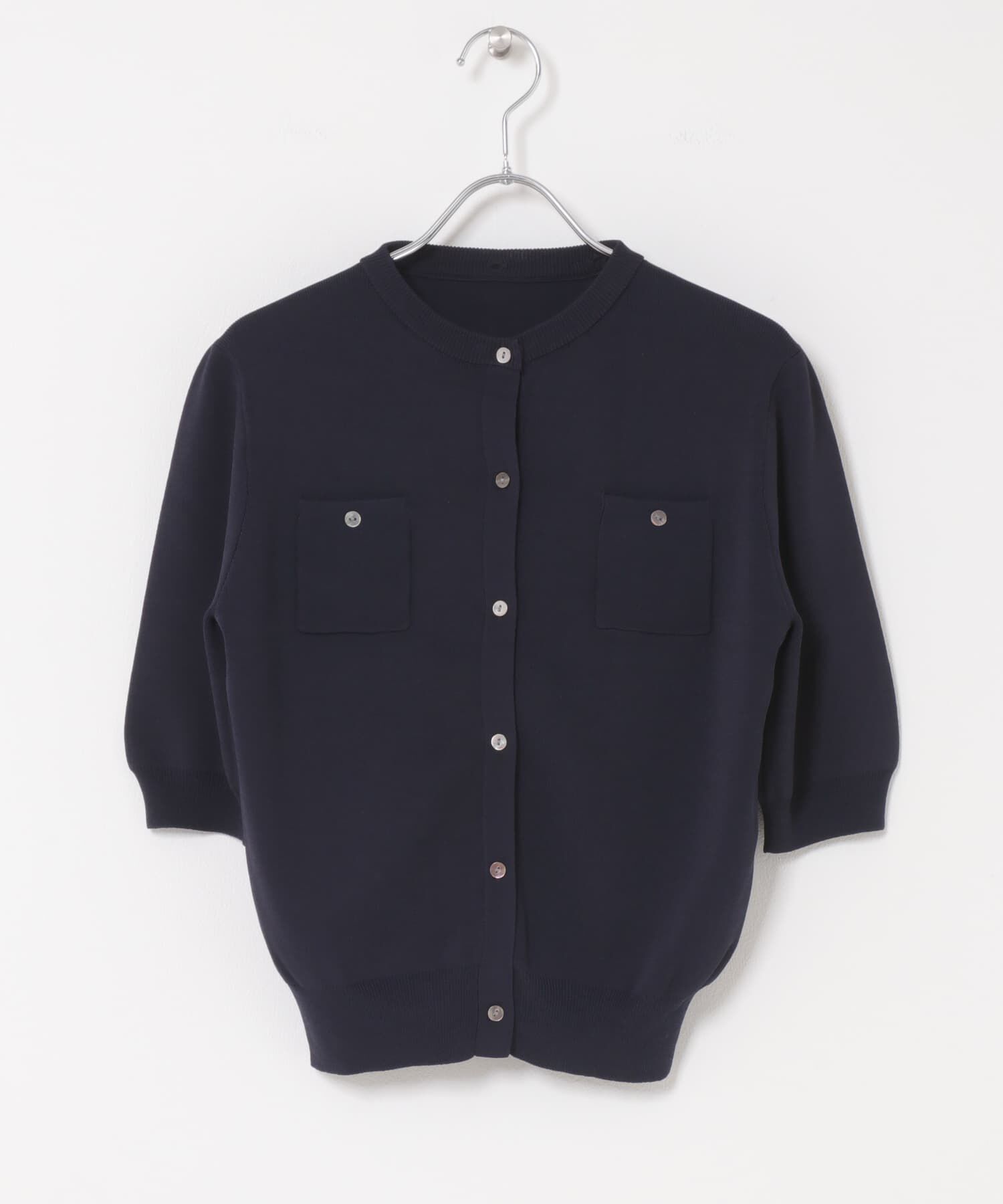 URBAN RESEARCH ROSSO「襟付コンパクト5分袖カーディガン」|カーディガン|