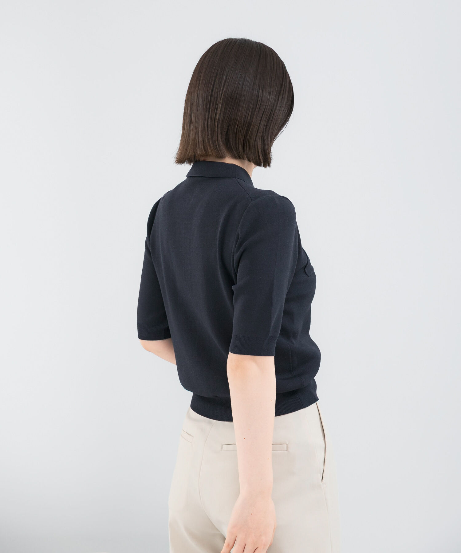 URBAN RESEARCH ROSSO「襟付コンパクト5分袖カーディガン」|カーディガン|