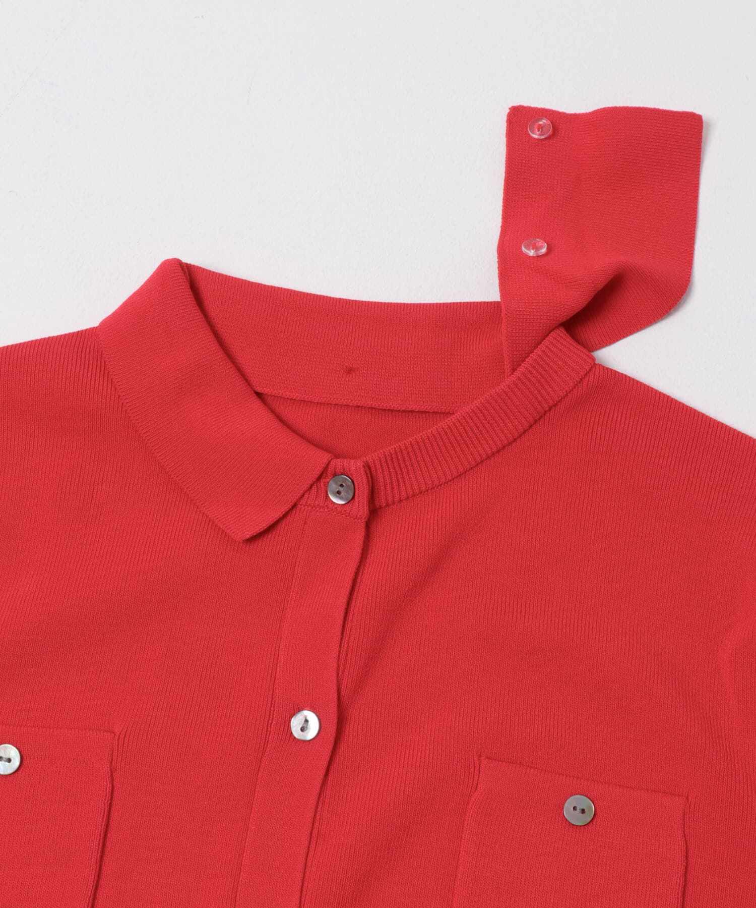 URBAN RESEARCH ROSSO「襟付コンパクト5分袖カーディガン」|カーディガン|