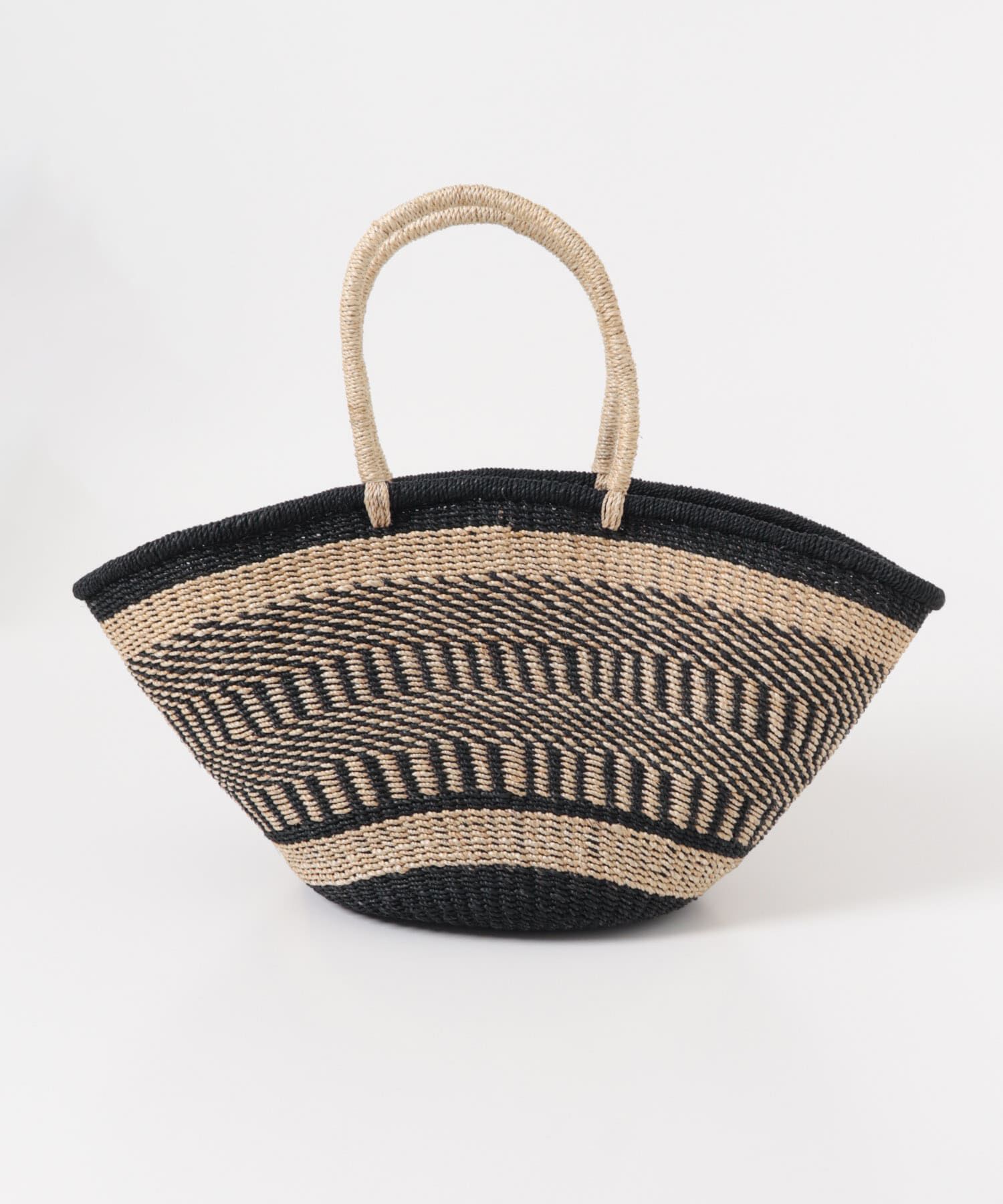 Sonny Label 「BAGMATI　アバカボーダーバッグ」|かごバッグ|ブラック系その他