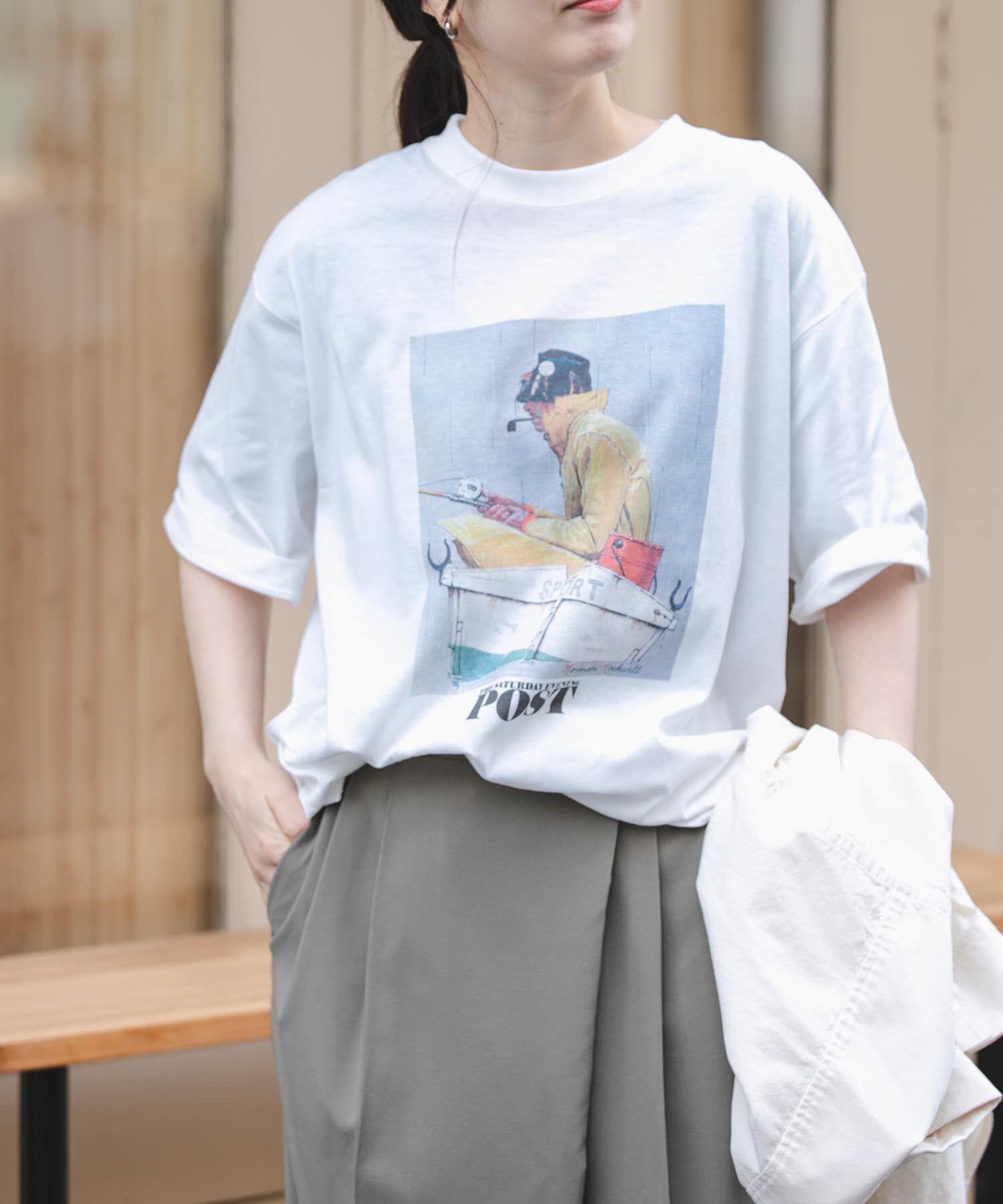 URBAN RESEARCH DOORS「FORK&SPOON　Norman Rockwell Short-Sleeve T-shirts」|Tシャツ・カットソー|オフホワイト