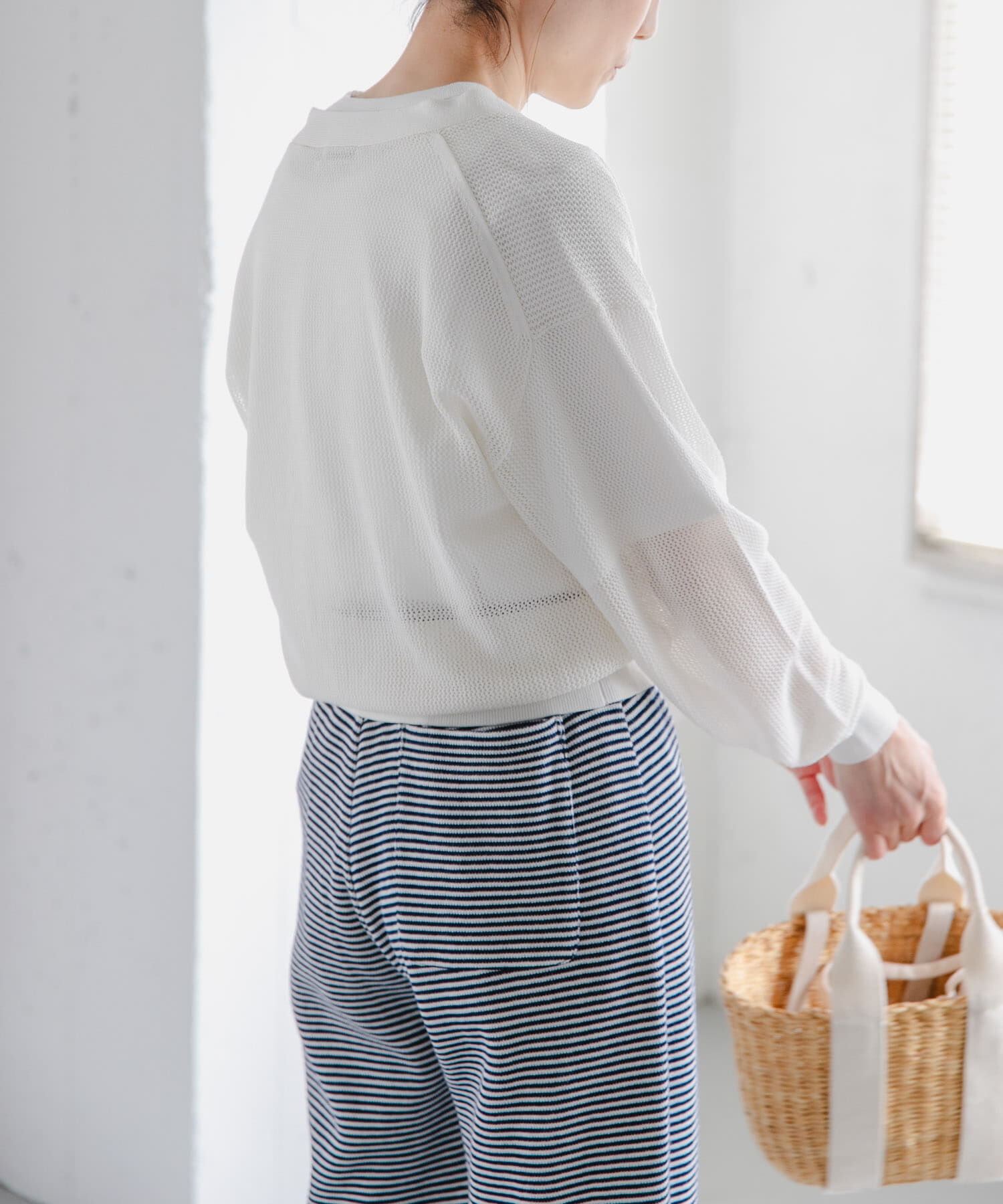 URBAN RESEARCH DOORS「FORK&SPOON　ペーパーニットカーディガン」|カーディガン|