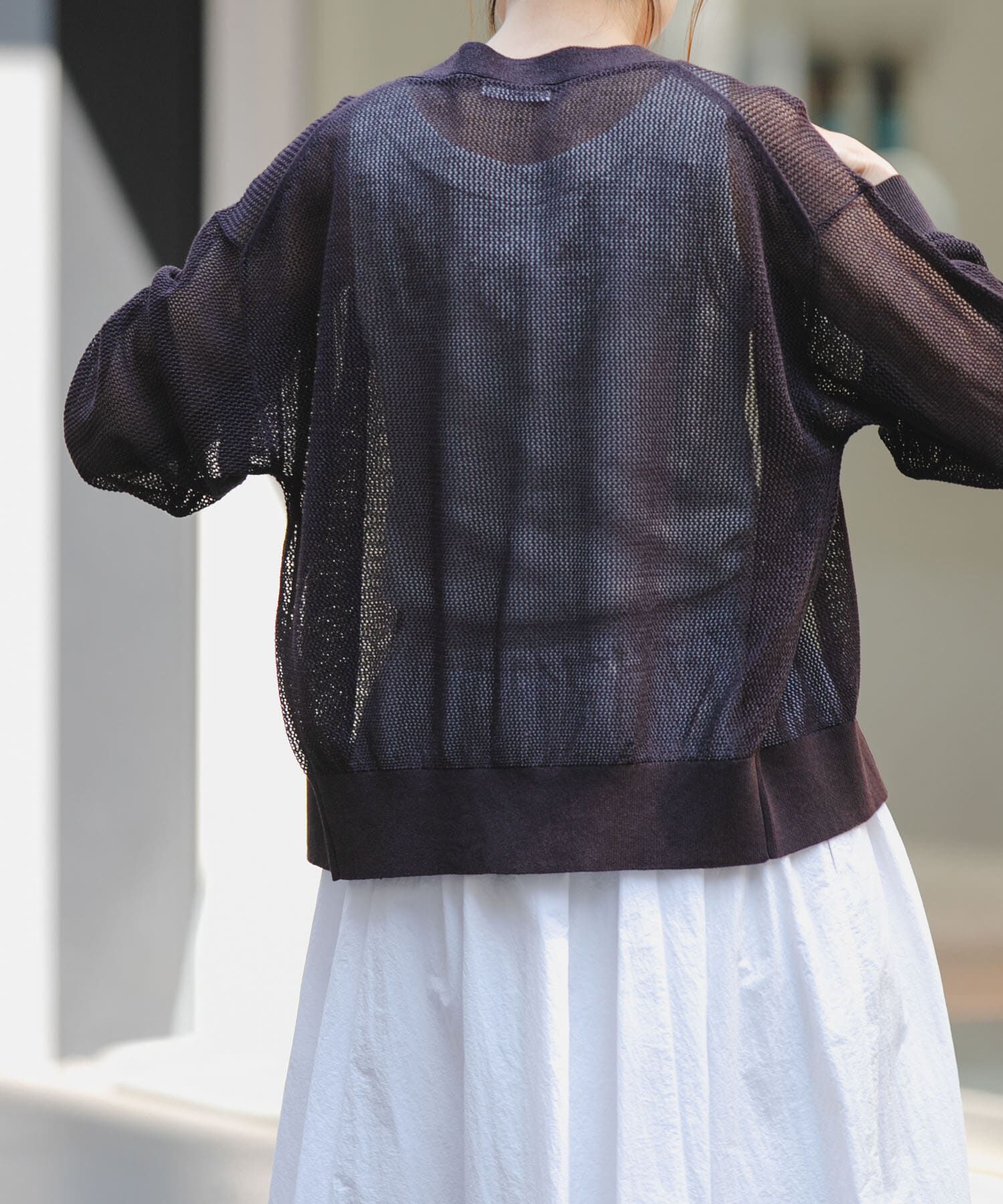 URBAN RESEARCH DOORS「FORK&SPOON　ペーパーニットカーディガン」|カーディガン|