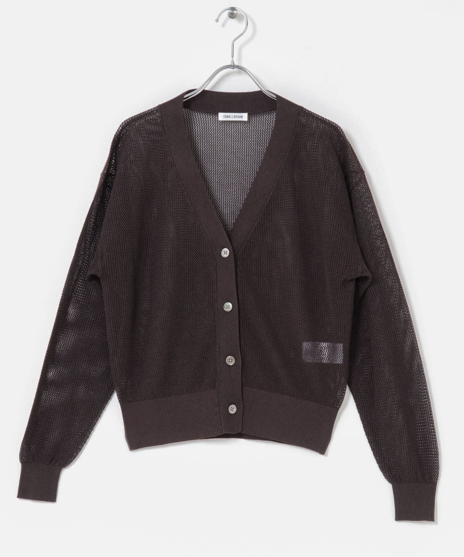 URBAN RESEARCH DOORS「FORK&SPOON　ペーパーニットカーディガン」|カーディガン|
