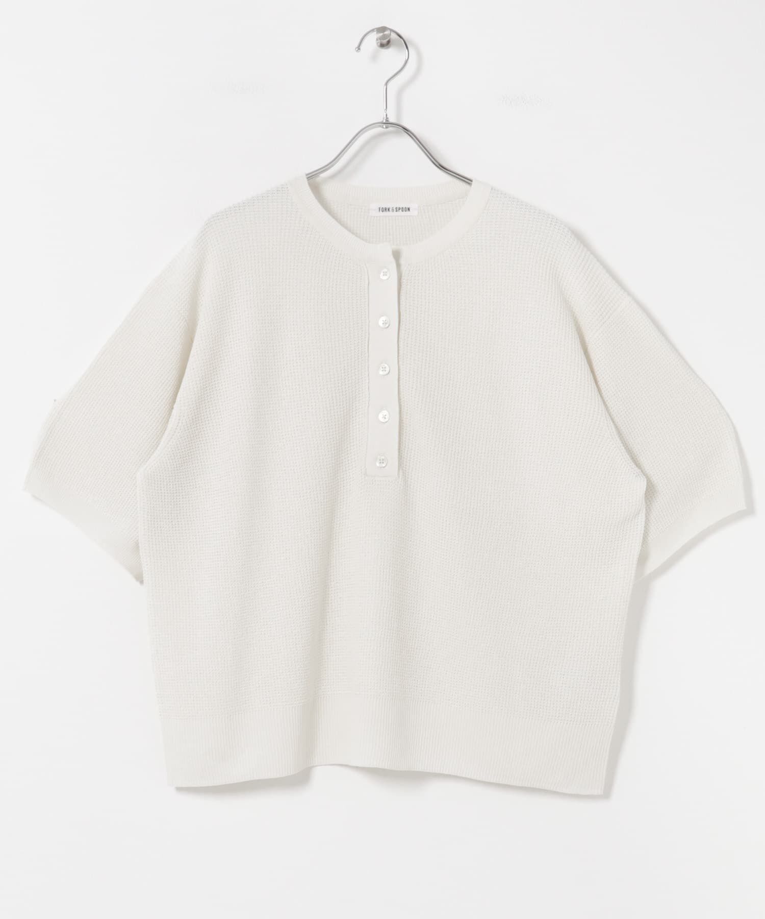 URBAN RESEARCH DOORS「FORK&SPOON　ペーパーニットヘンリーネックプルオーバー」|ニット・セーター|